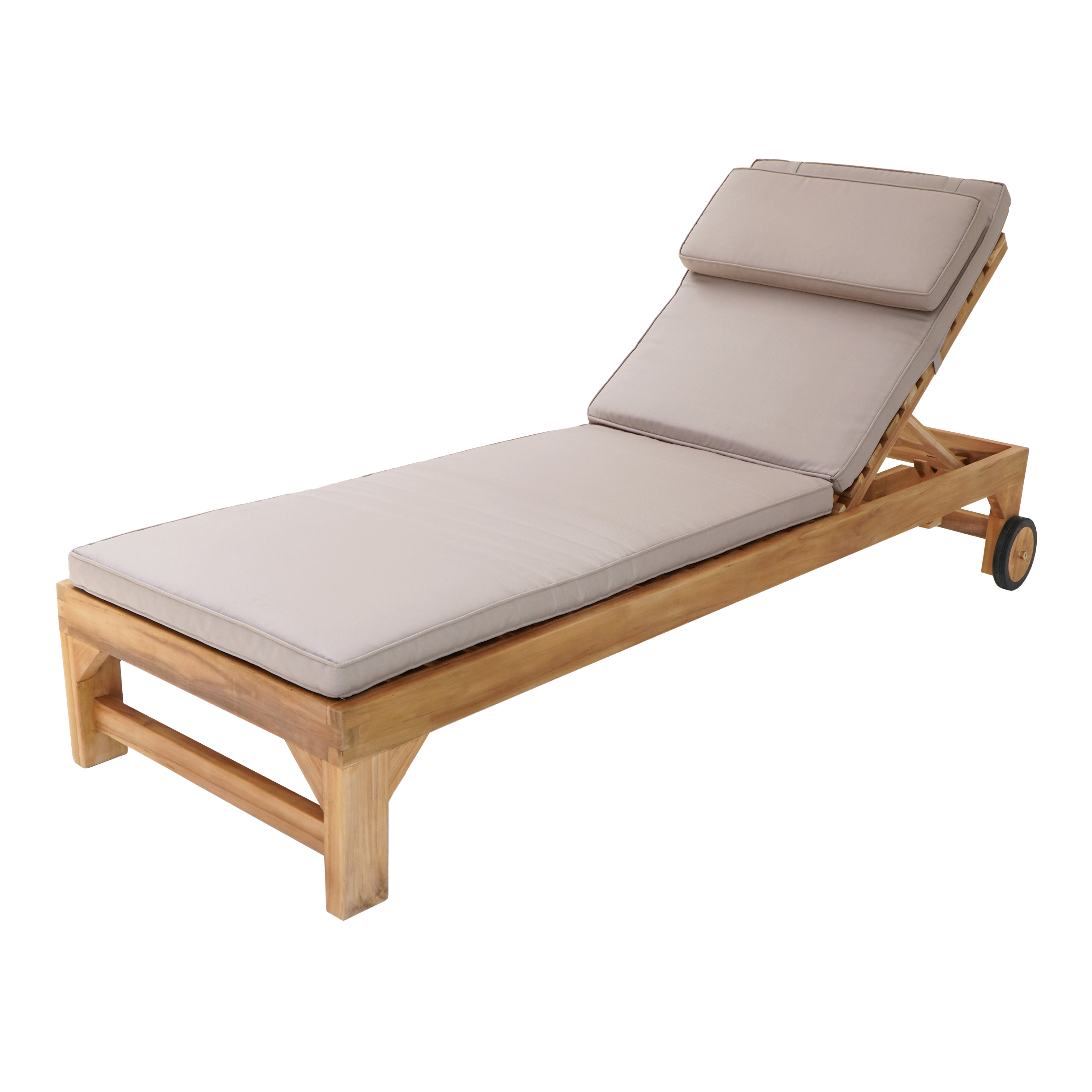 AXI Rama Sunbed with cushion - Teak