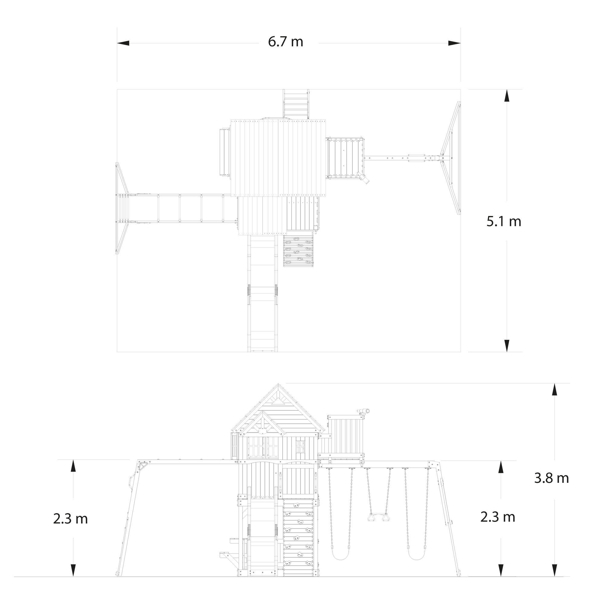 Backyard Discovery Skyfort II Climbing Frame