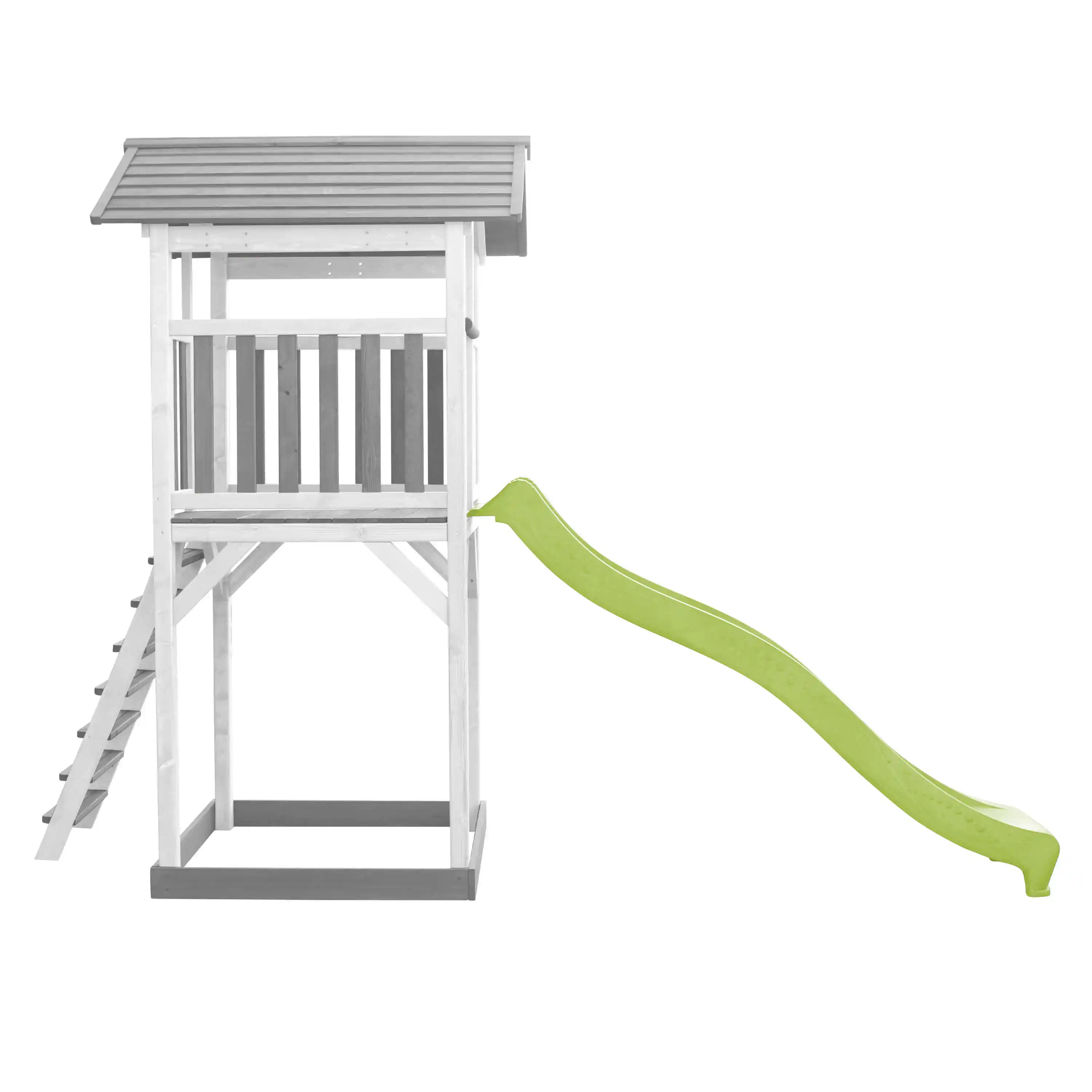 AXI Beach Tower Grey/White - Lime Green Slide