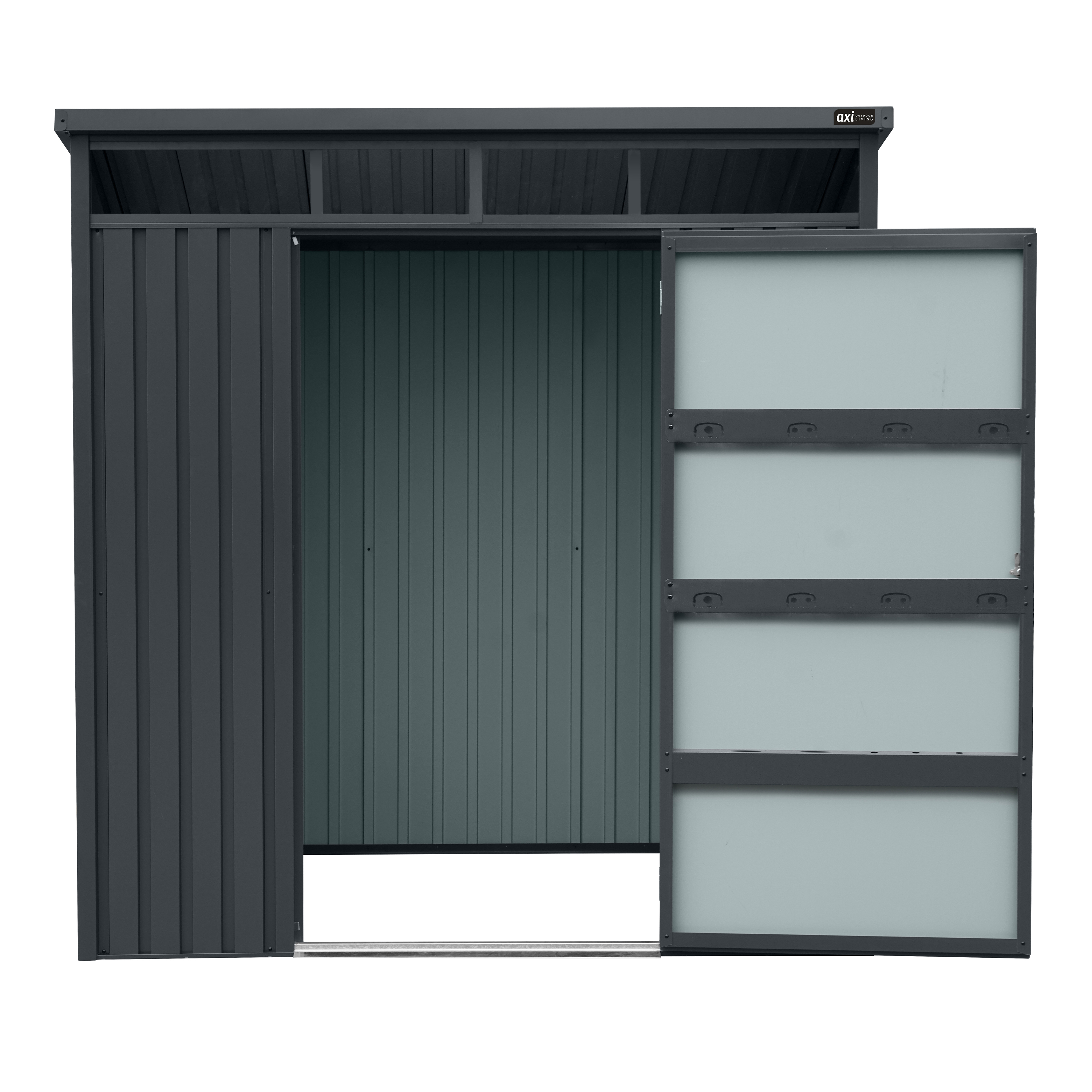 AXI Victor Metal Garden Storage Shed 132 x 192 x 201 cm – Anthracite