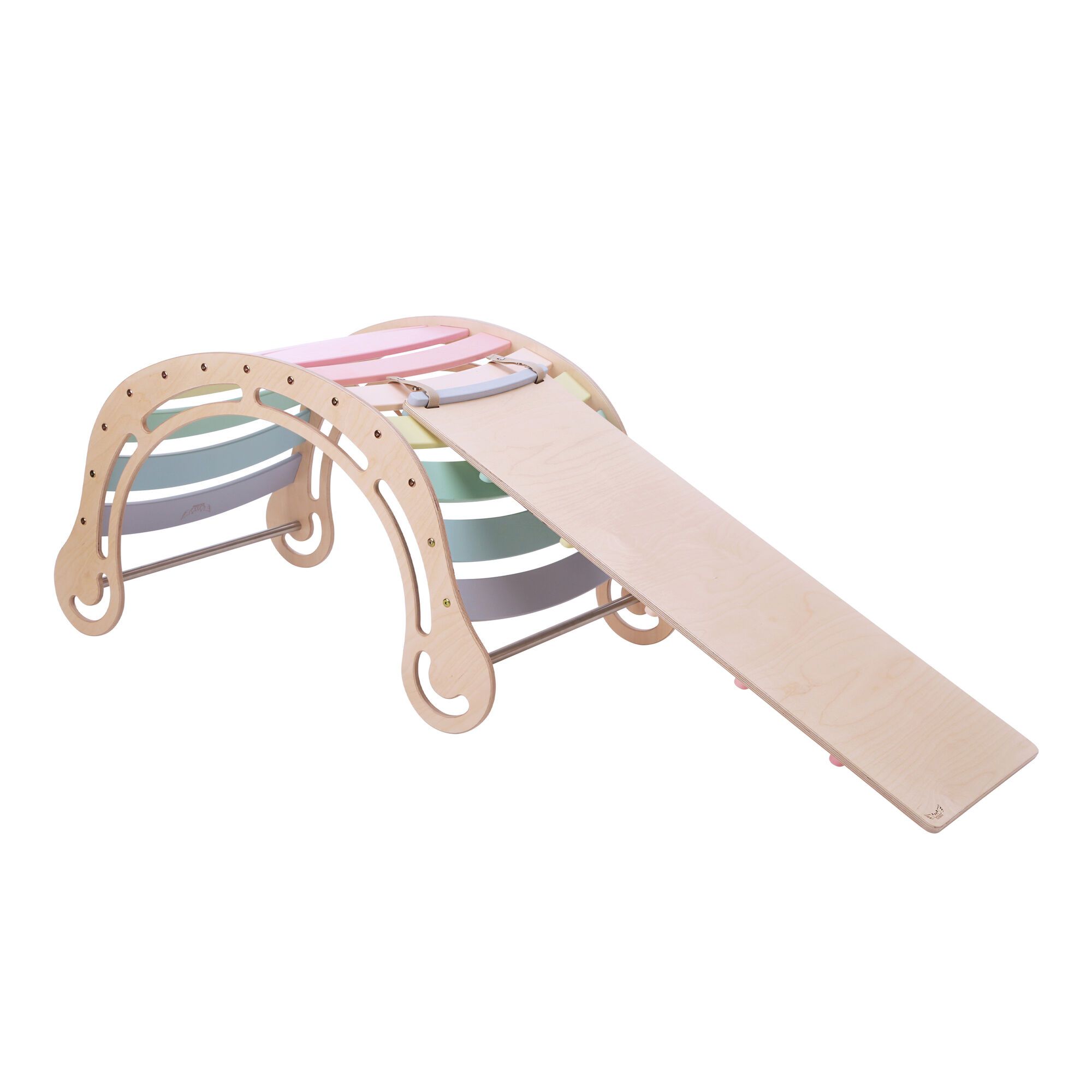 KateHaa Wooden XXL Rocker with Climbing Wall - Pastel