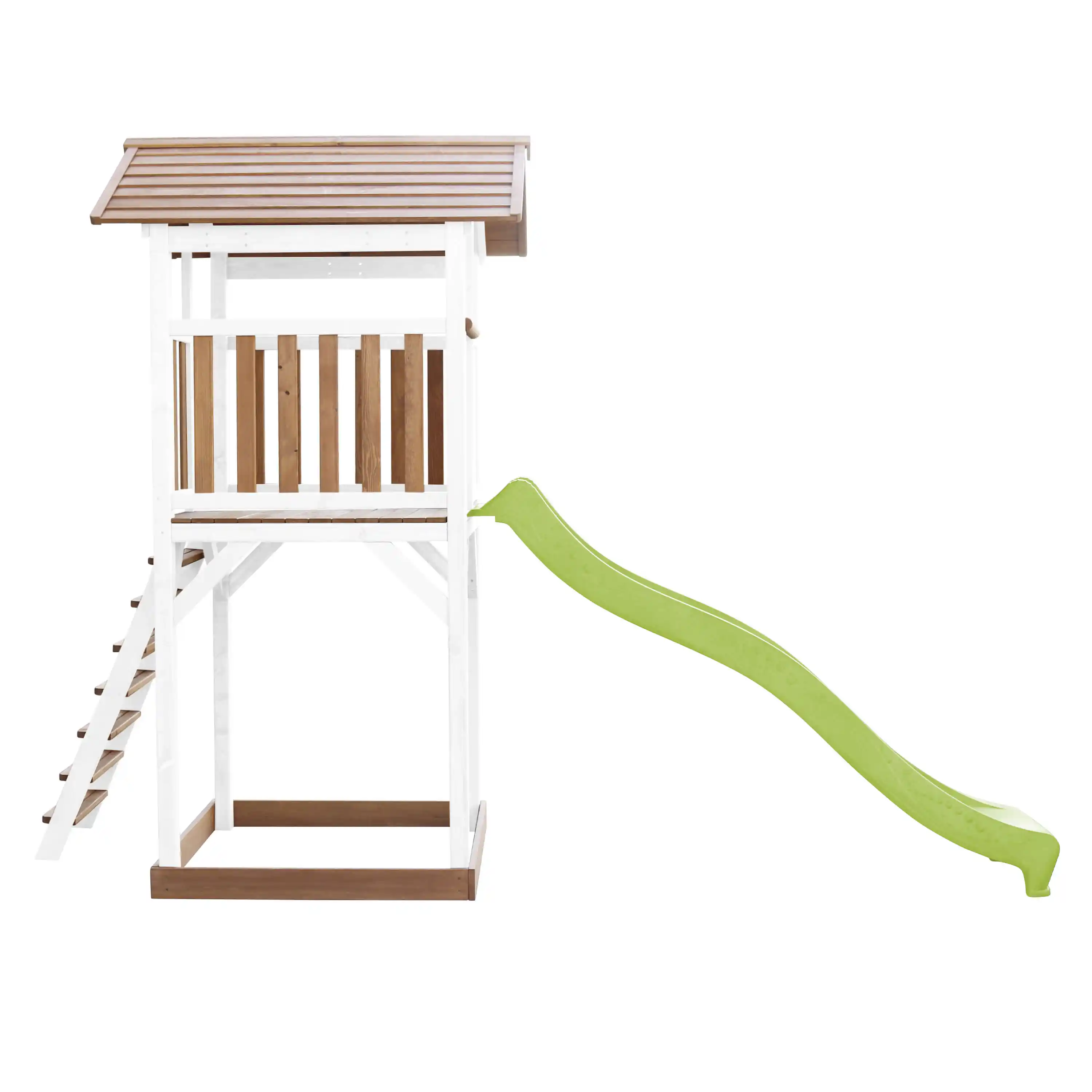 AXI Beach Tower Brown/White - Lime Green Slide