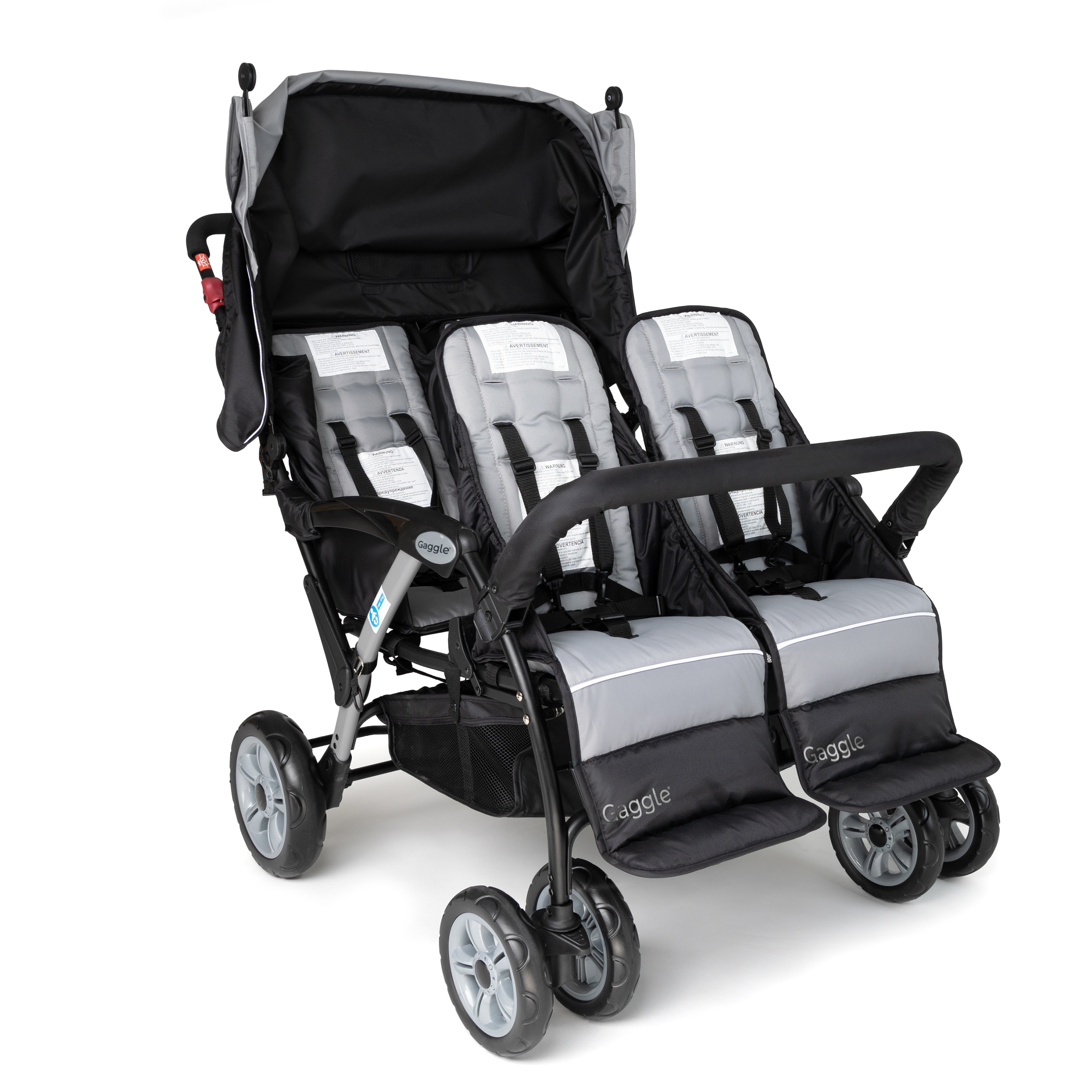 Gaggle Odyssey 4x4 Quad Stroller for 4 Children - Black