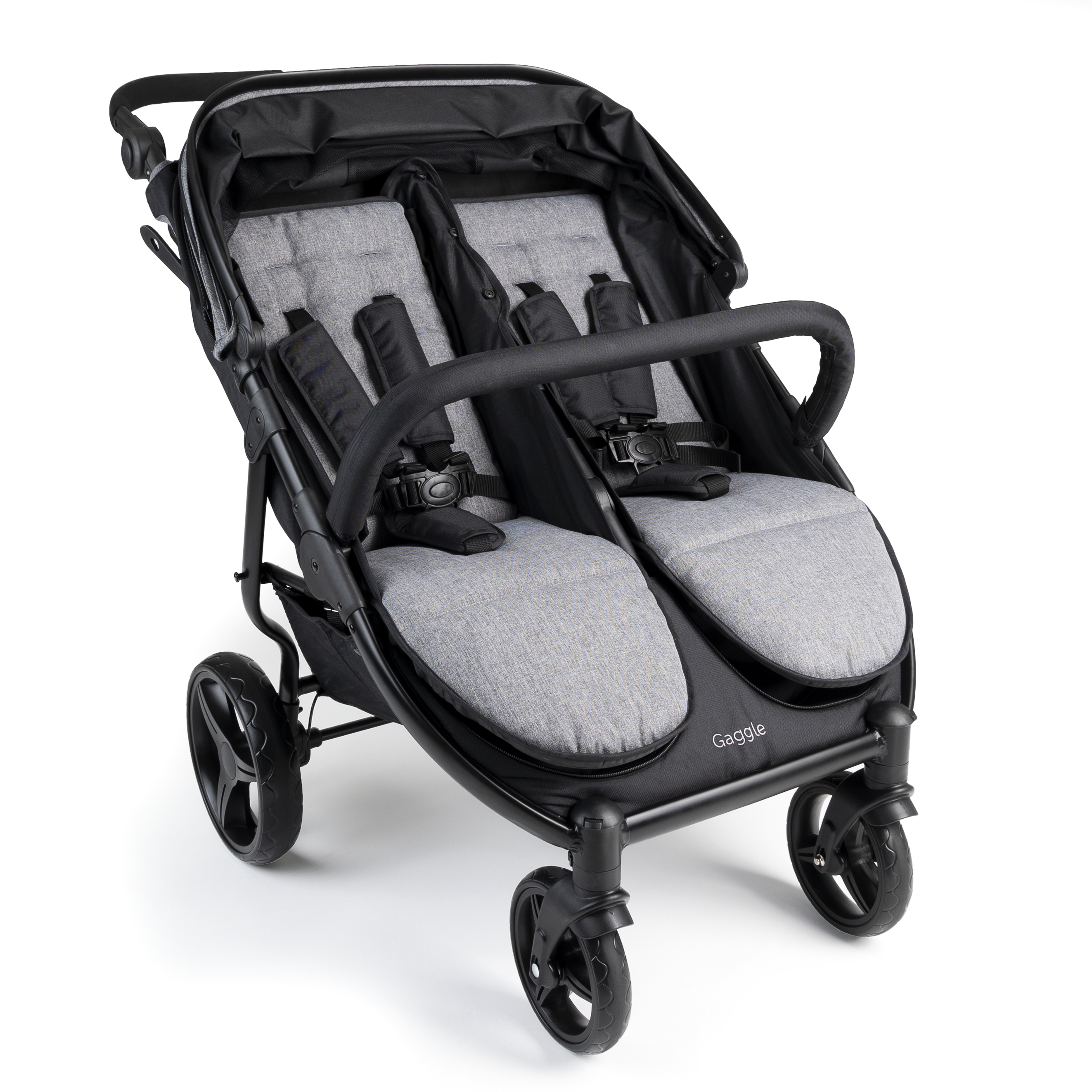 Gaggle Roadster stroller for 2 children in black - Duo stroller