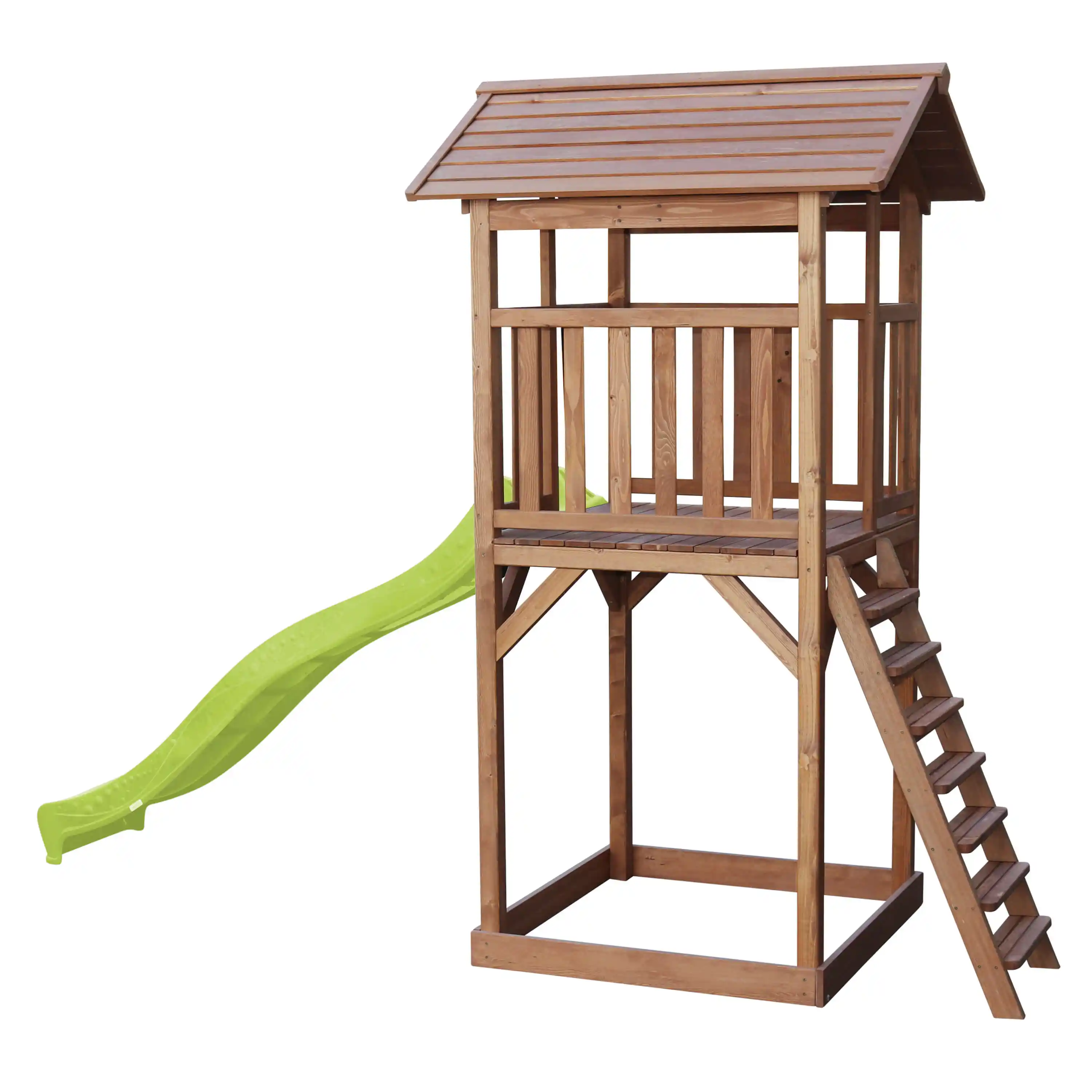 AXI Beach Tower Brown - Lime Green Slide