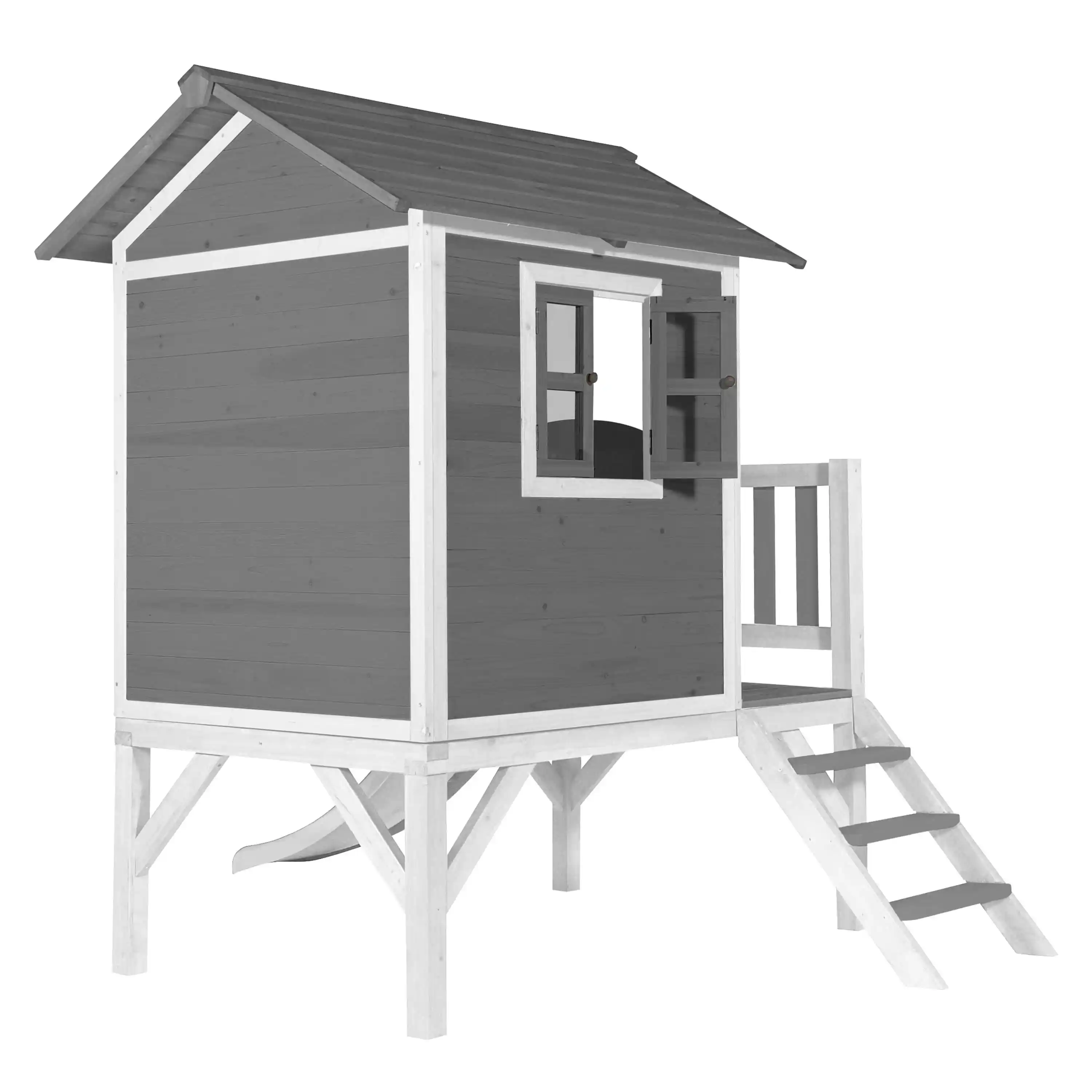 AXI Lodge XL Playhouse Cool Grey - White Slide