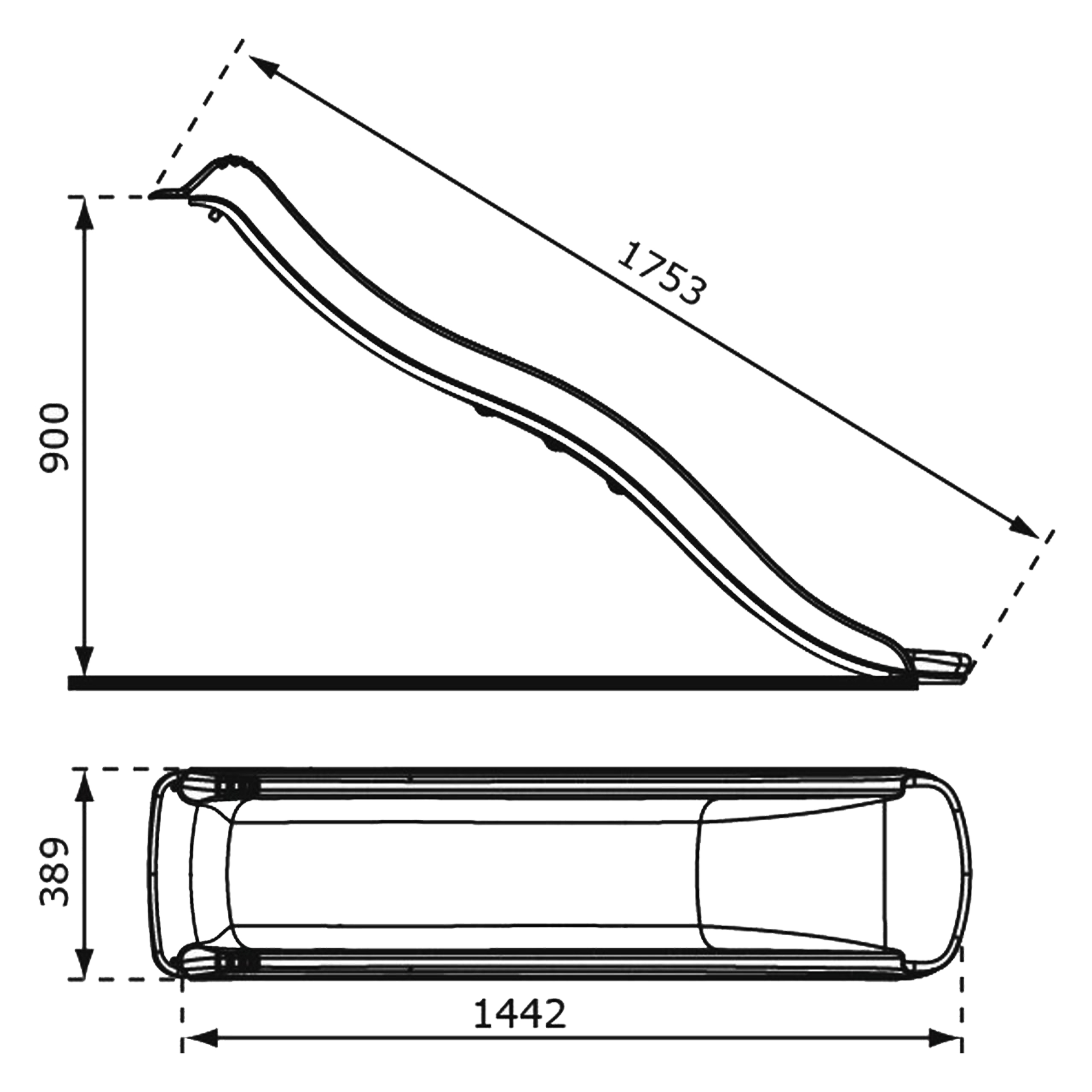 AXI Sky175 Slide with water connection - Green - 175 cm