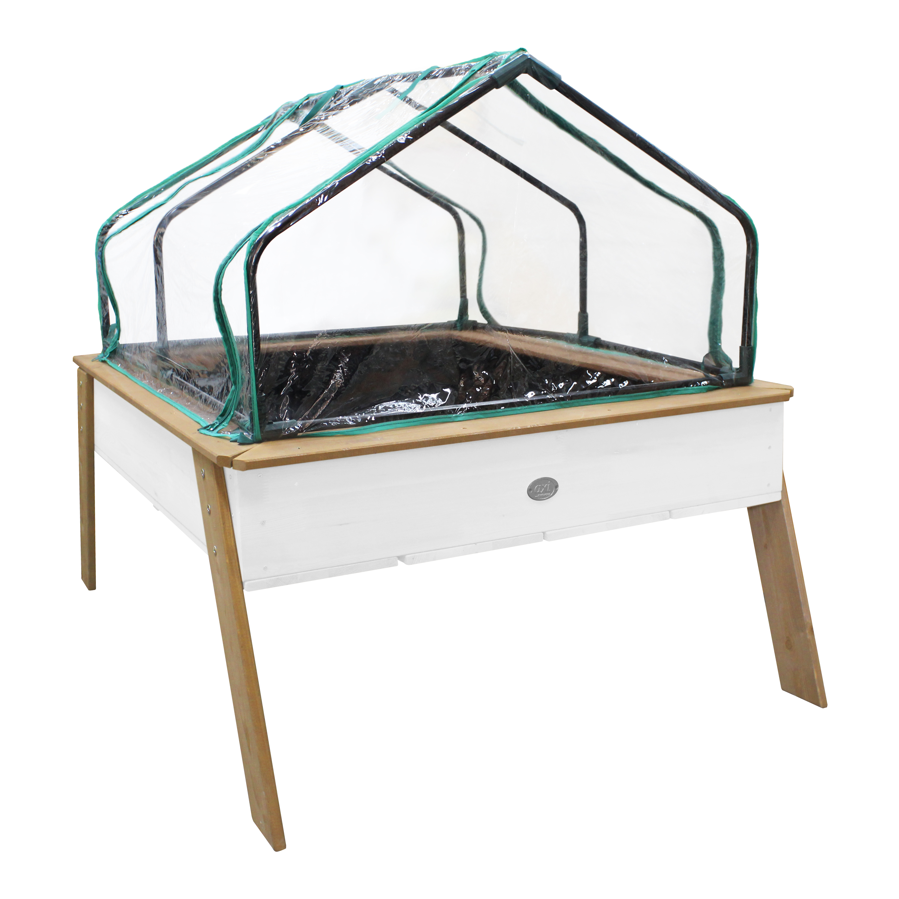 AXI Linda Gardening Table with Greenhouse - Brown/White