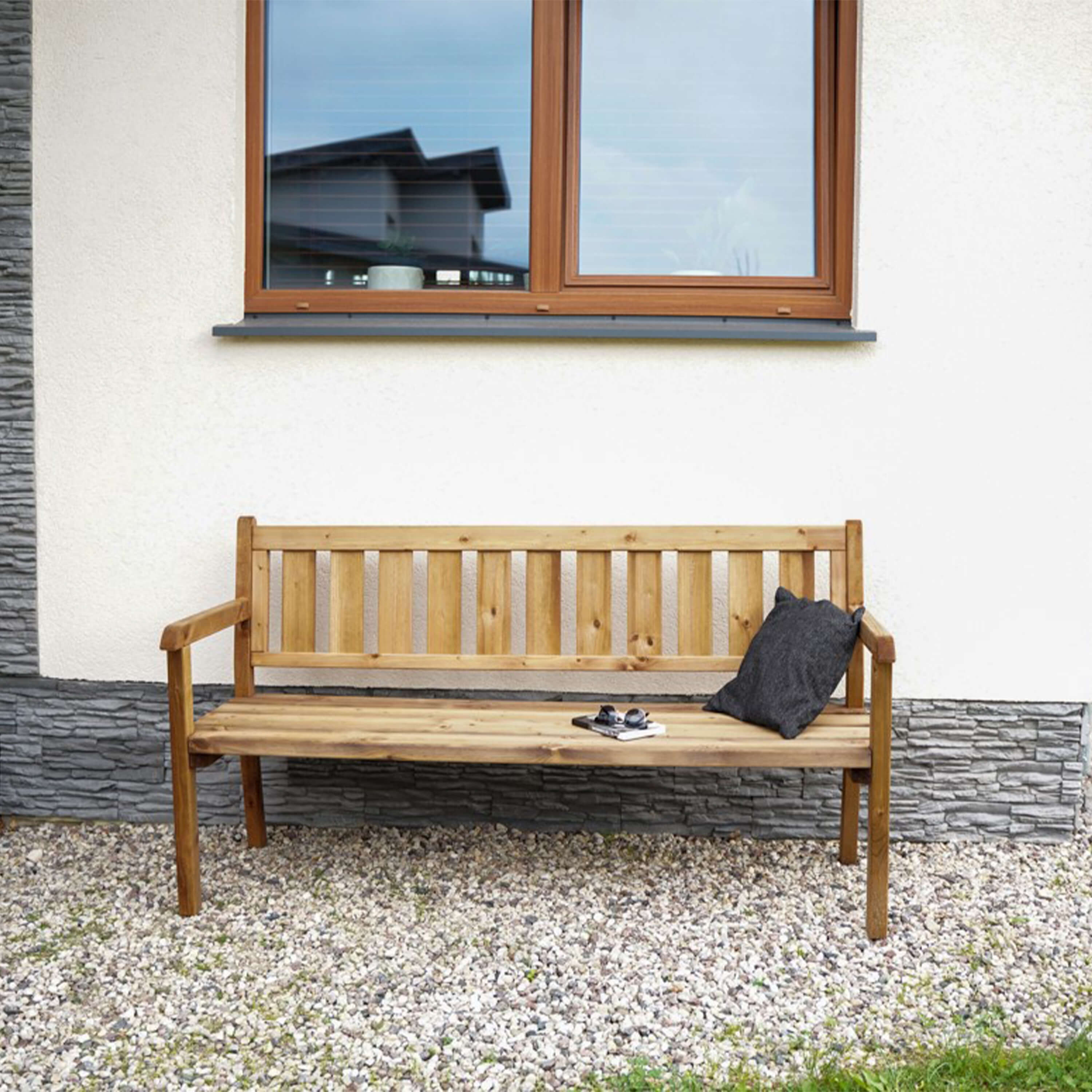 AXI Charlotte Wooden Garden Bench 170 cm - Brown