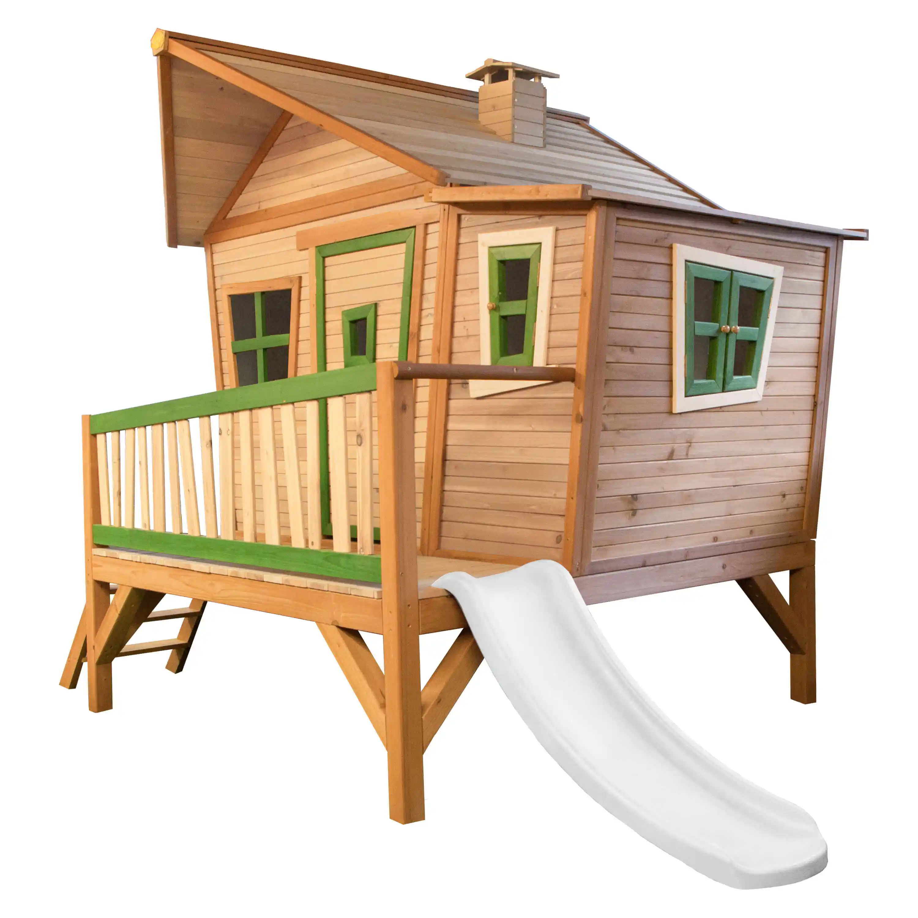 AXI Emma Playhouse Brown/Green - White Slide