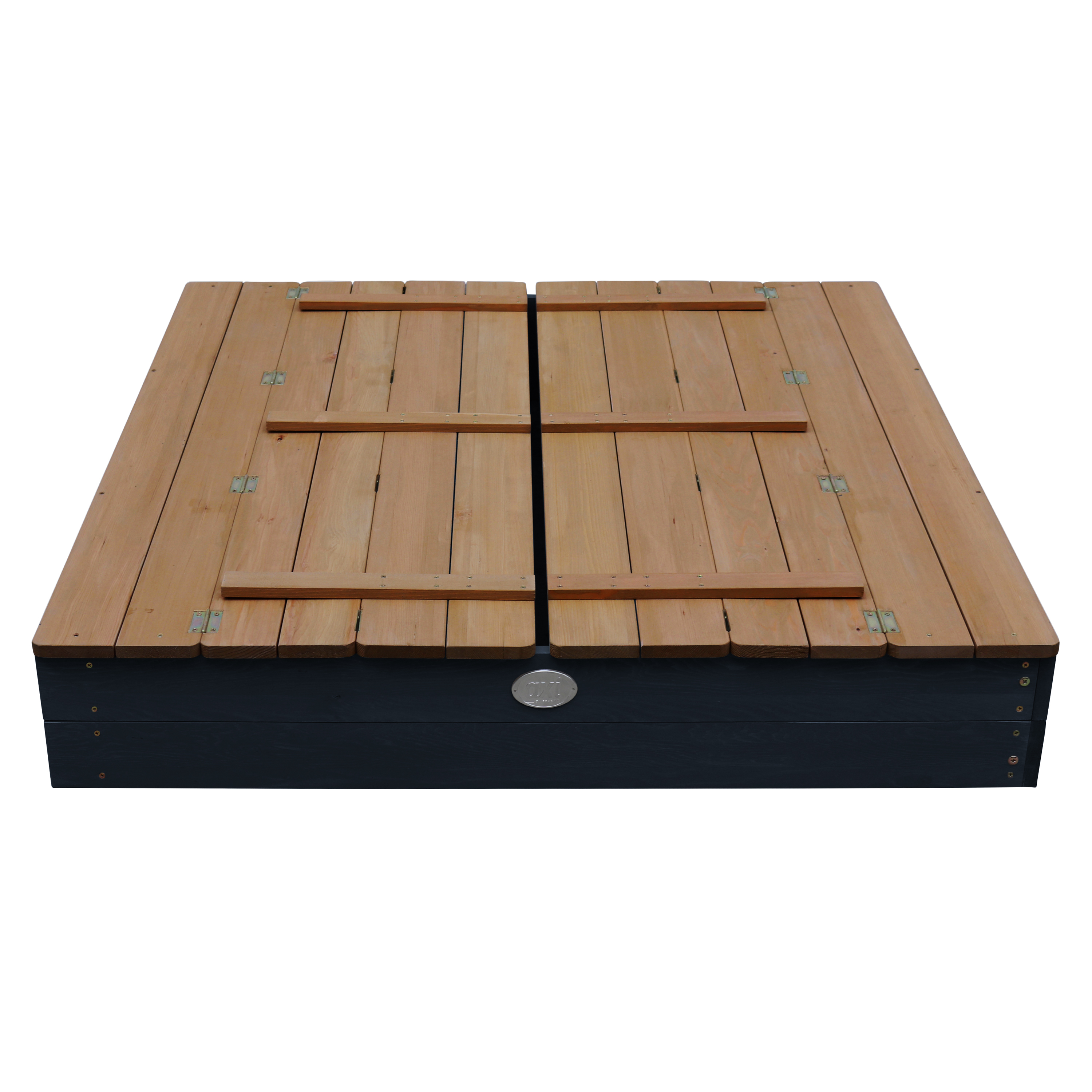 AXI Ella XL Sandbox - 120 x 120 cm - Anthracite/Brown