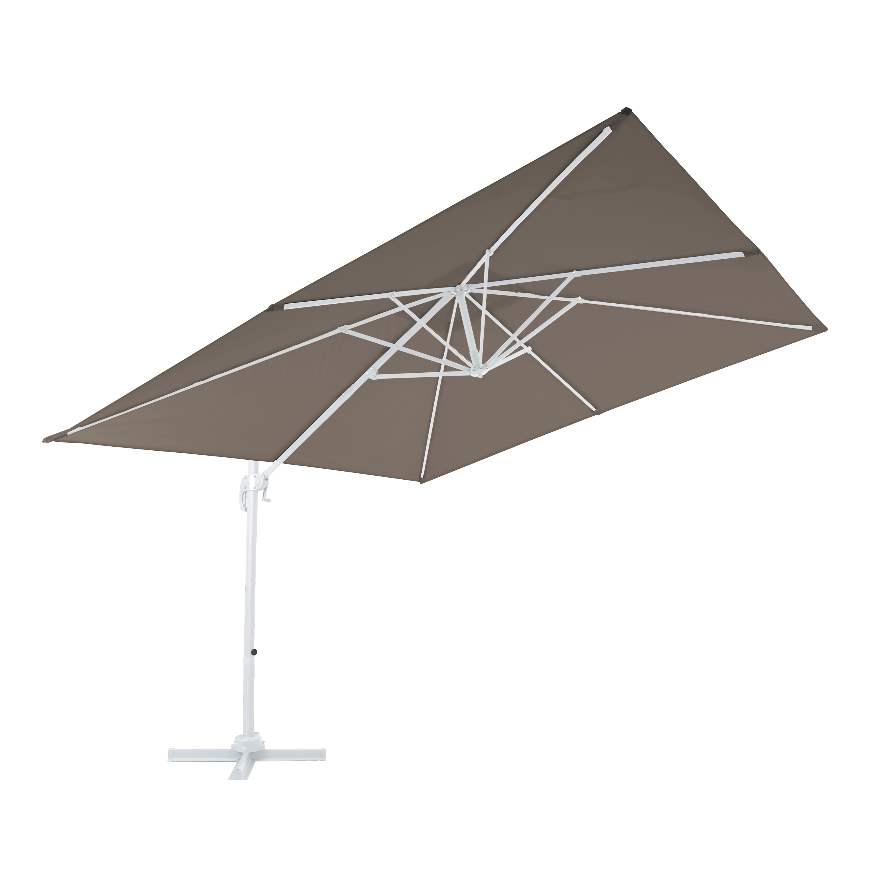 AXI Nima Cantilever Parasol 300x300 cm - White/Taupe