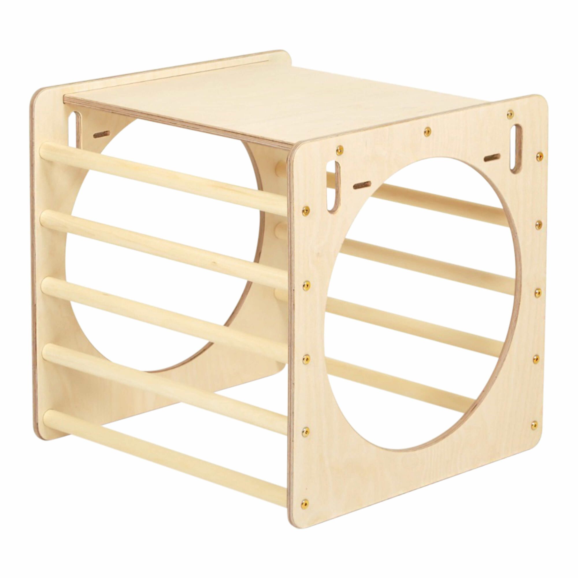 KateHaa Wooden Activity Cube - Natural