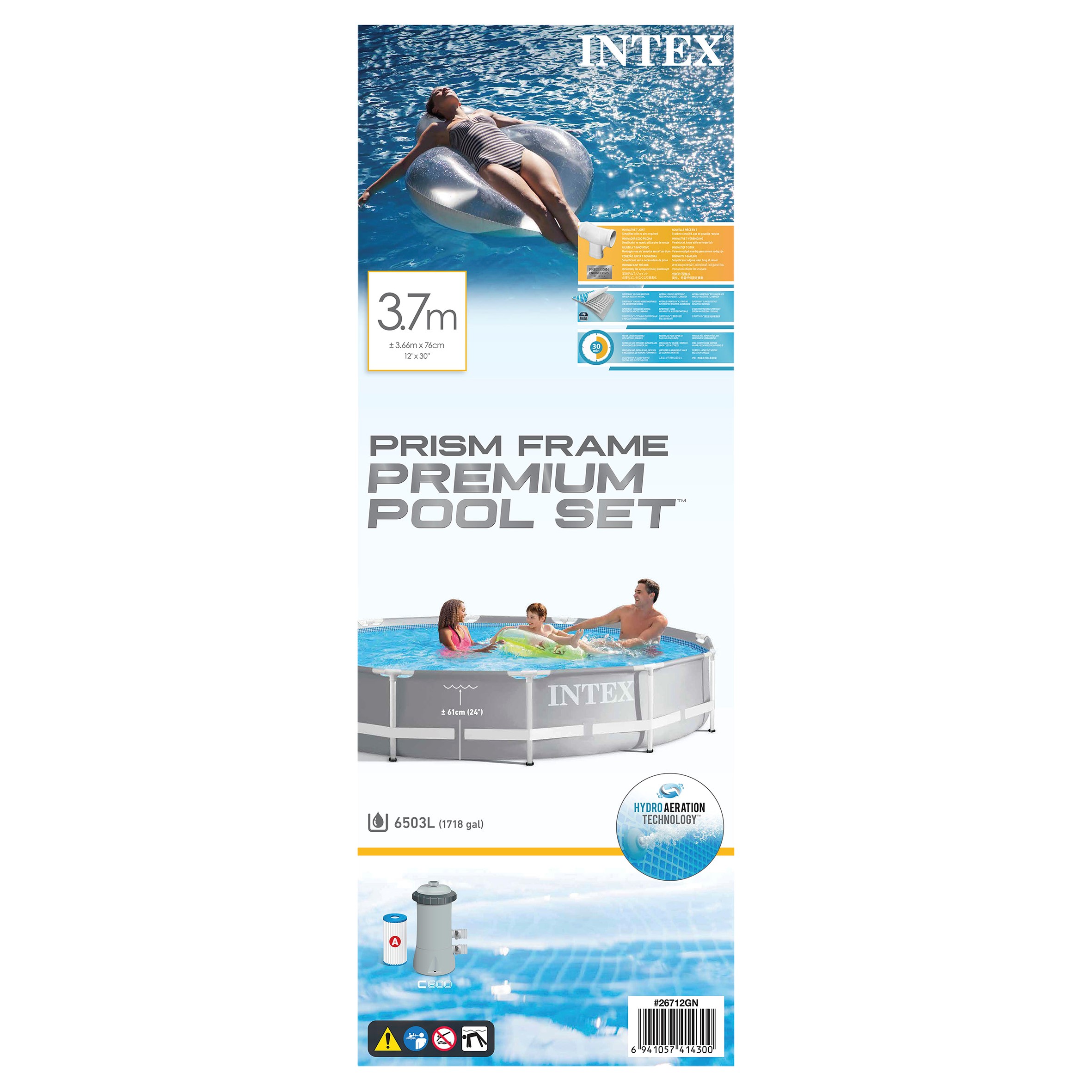 Intex Prism Frame Swimming Pool Ø 366x76cm with filter pump