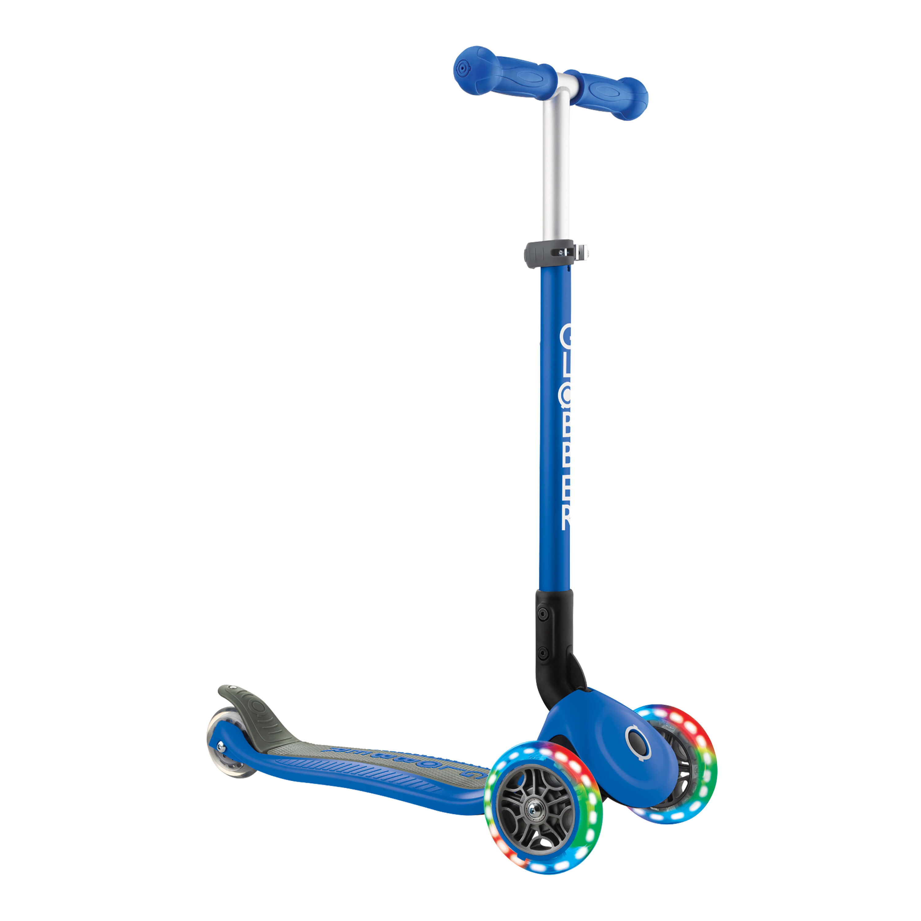 Globber Primo Foldable Lights Scooter - Blue