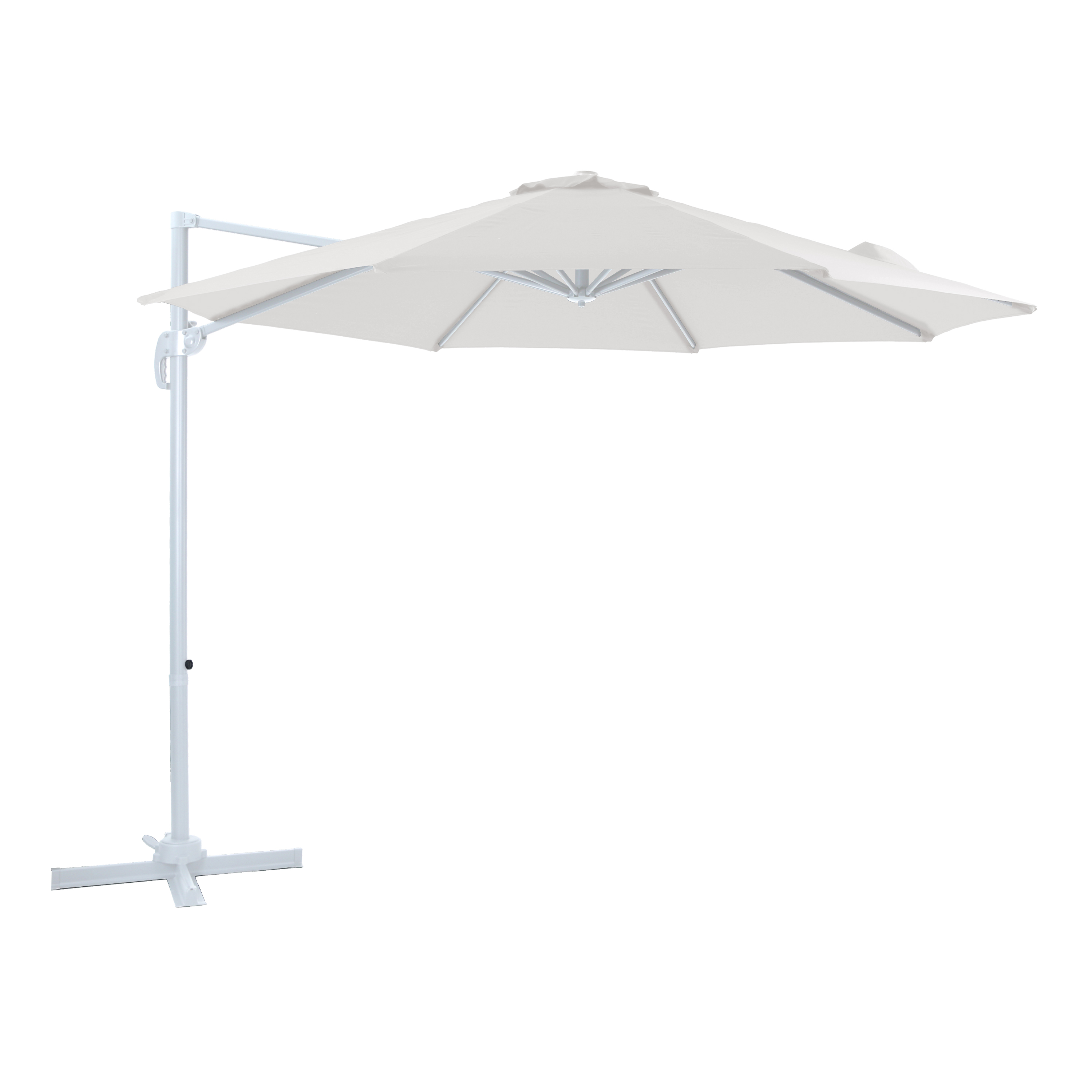 AXI Marisol Cantilever Parasol Ø 300cm Round - White/Beige