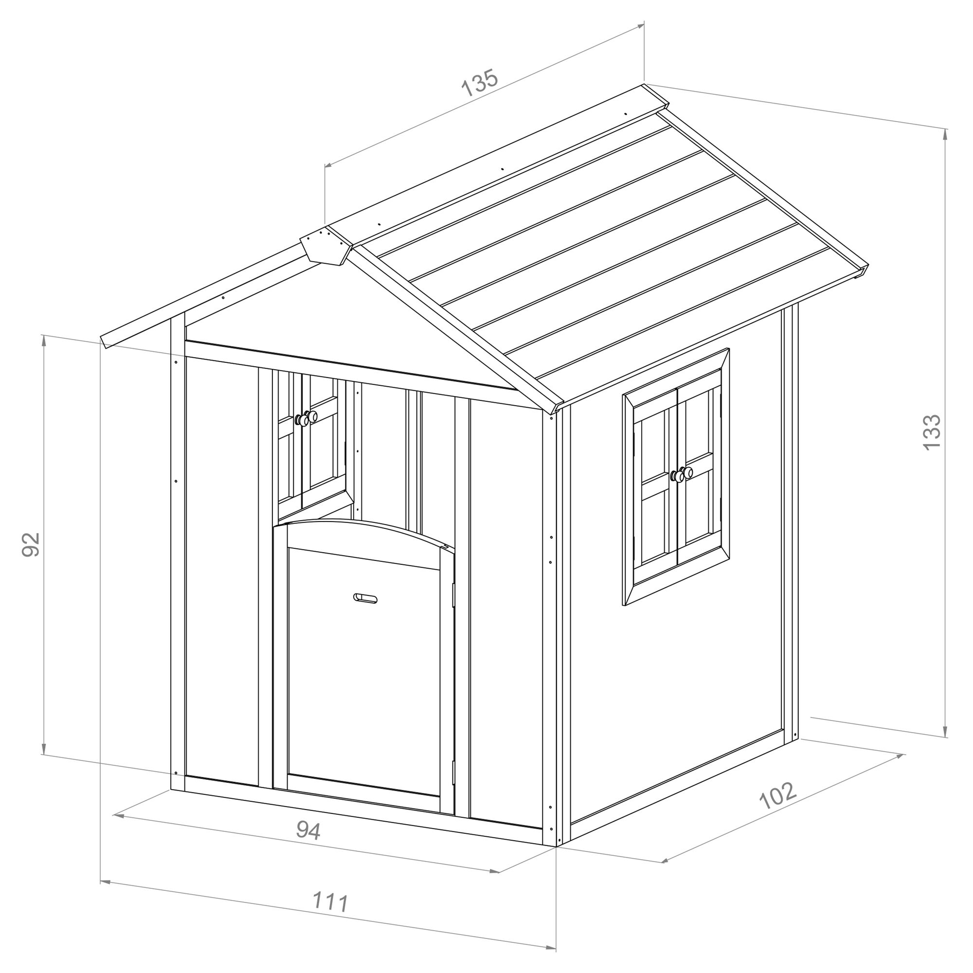 maattekening AXI Noa Speelhuis Naturel