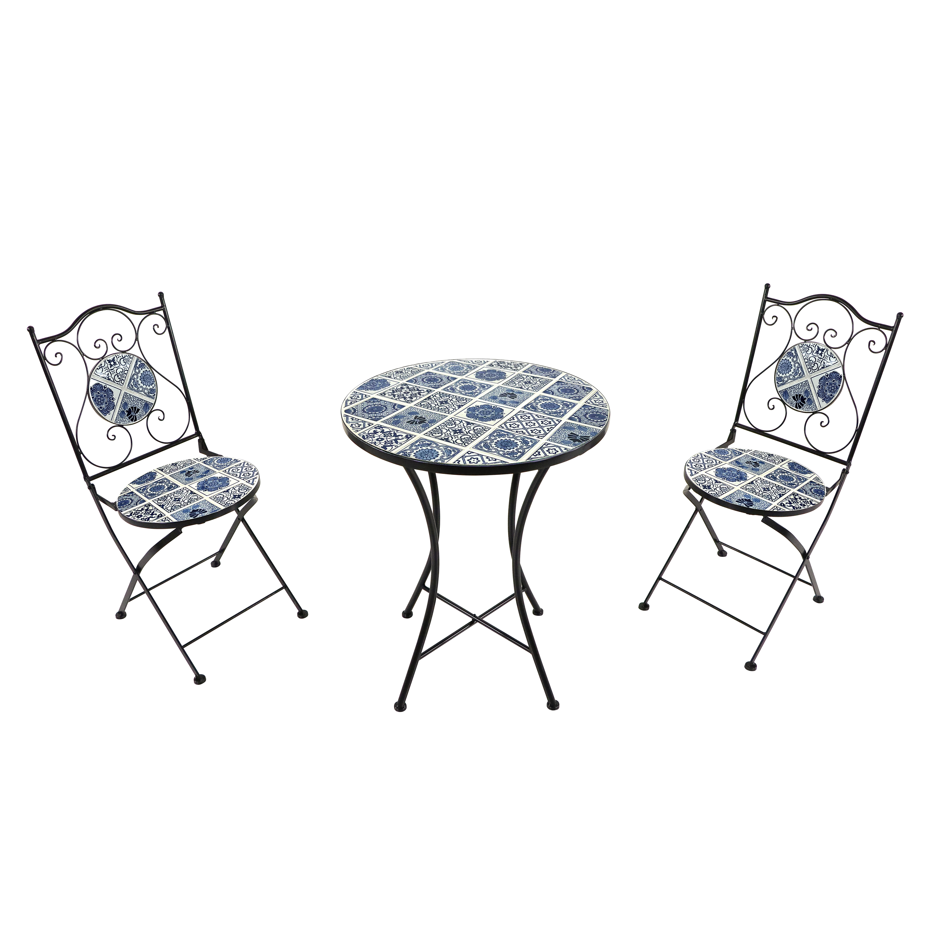 AXI Amélie Bistro Set Mosaic - Delft Blue