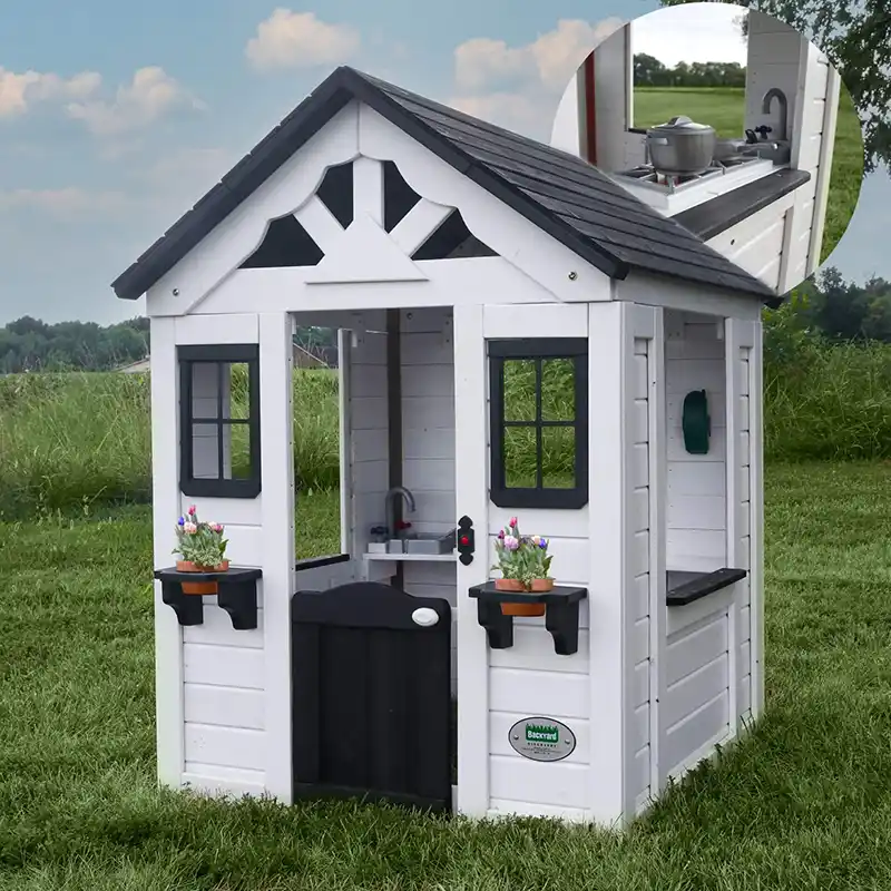 Backyard Discovery Sweetwater Playhouse White/Black