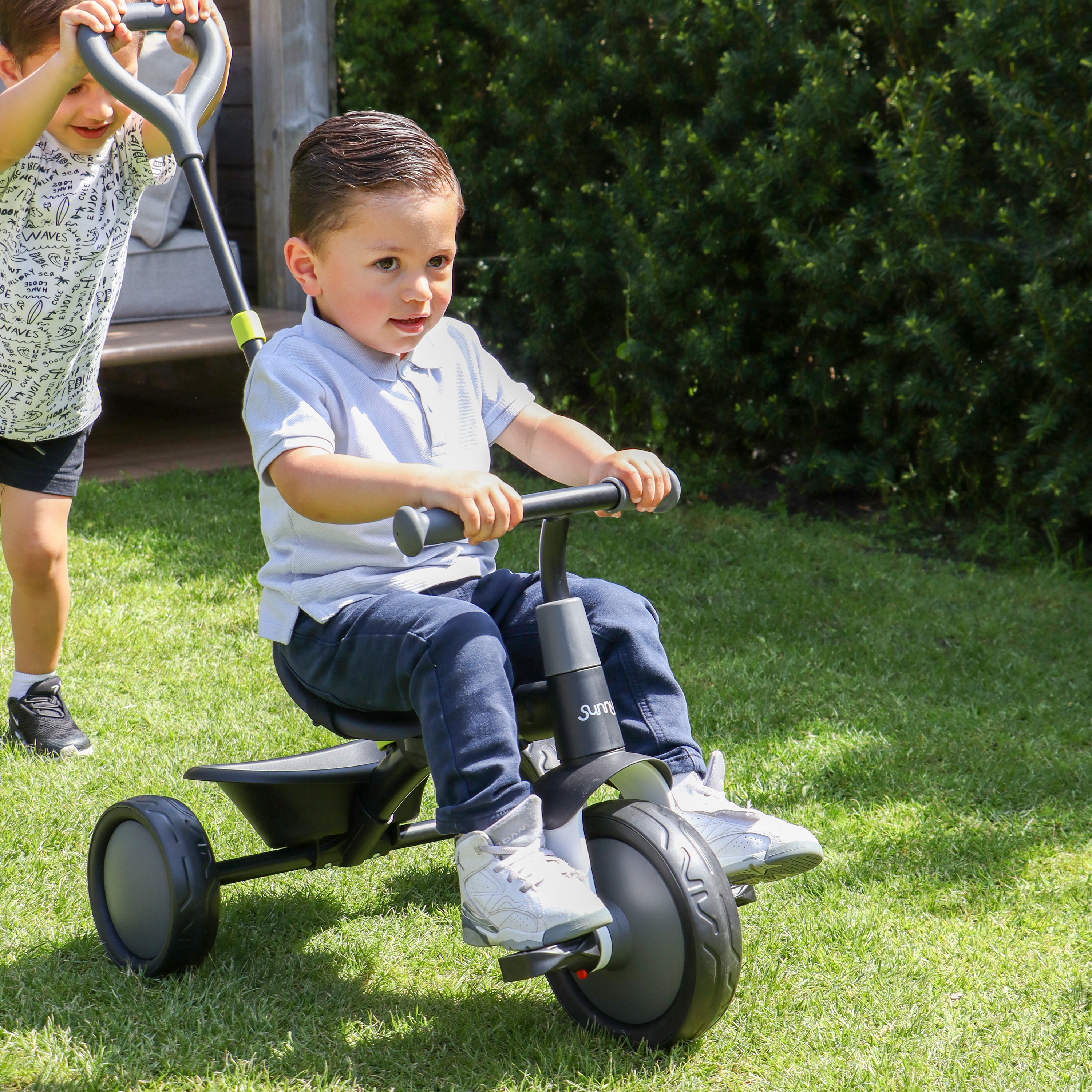 Sunny Tricycle with Removable Pushbar - Black