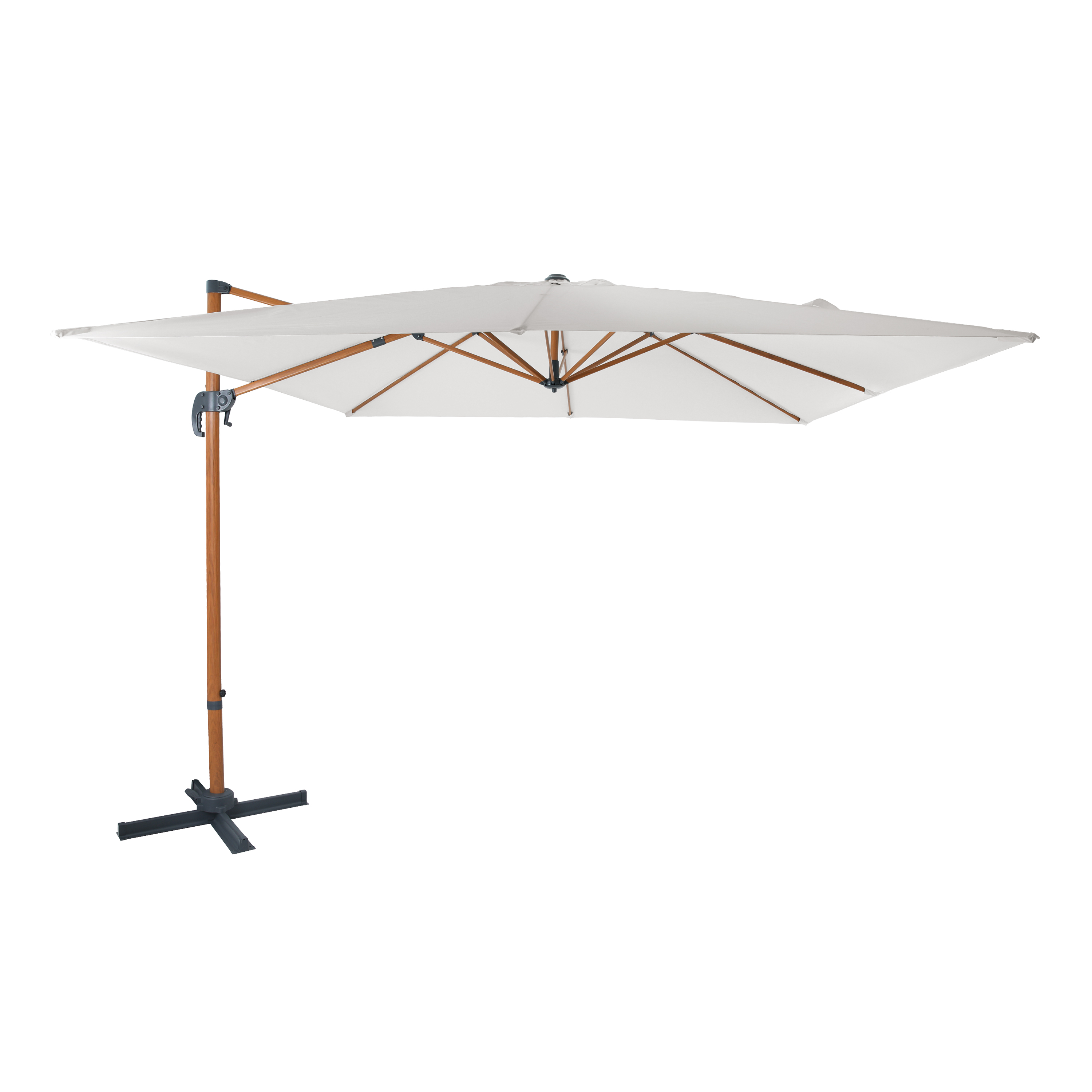 AXI Nima Cantilever Parasol 300x300 cm - Wood-look/Beige