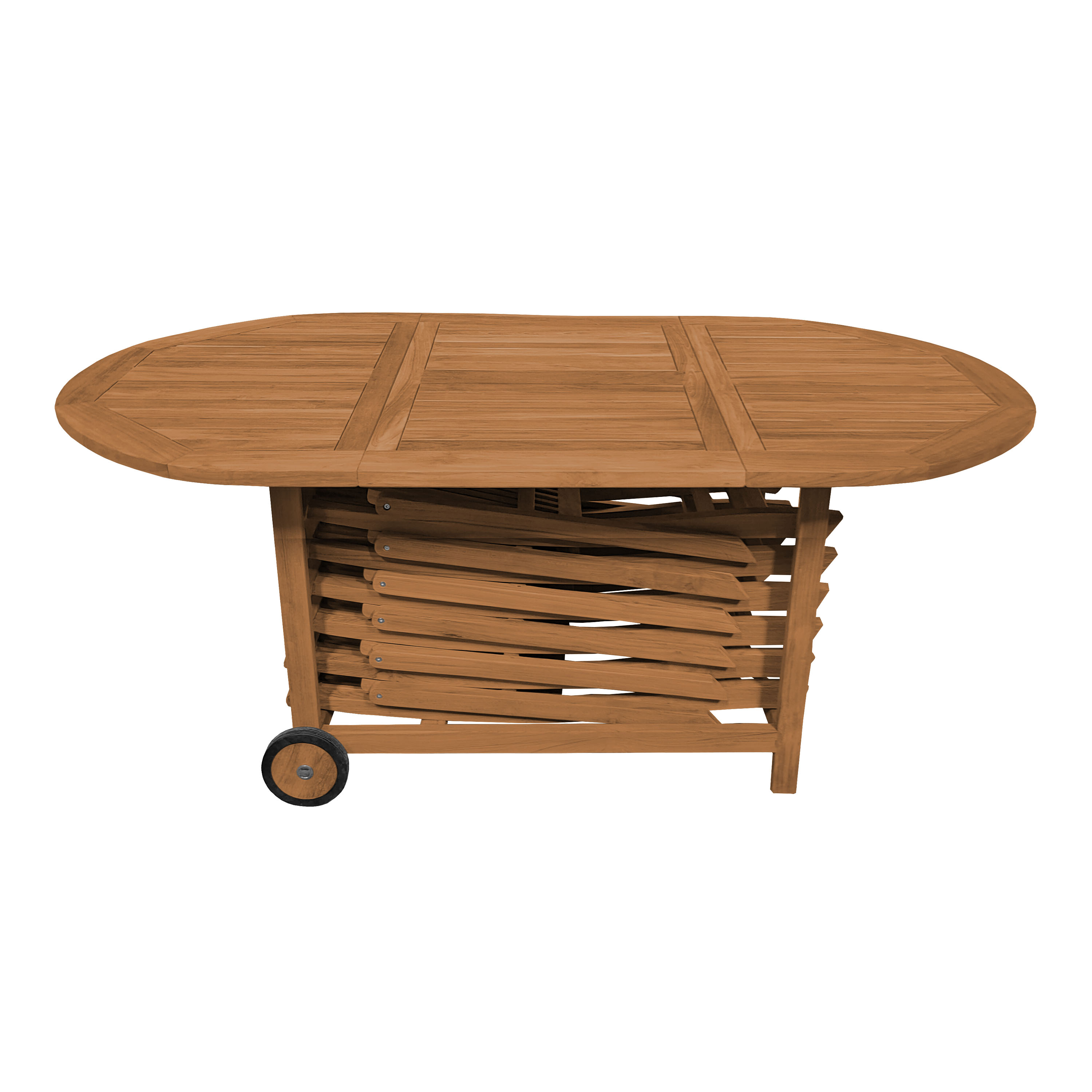 AXI Jadi Teak Foldable Garden Set with 6 Chairs