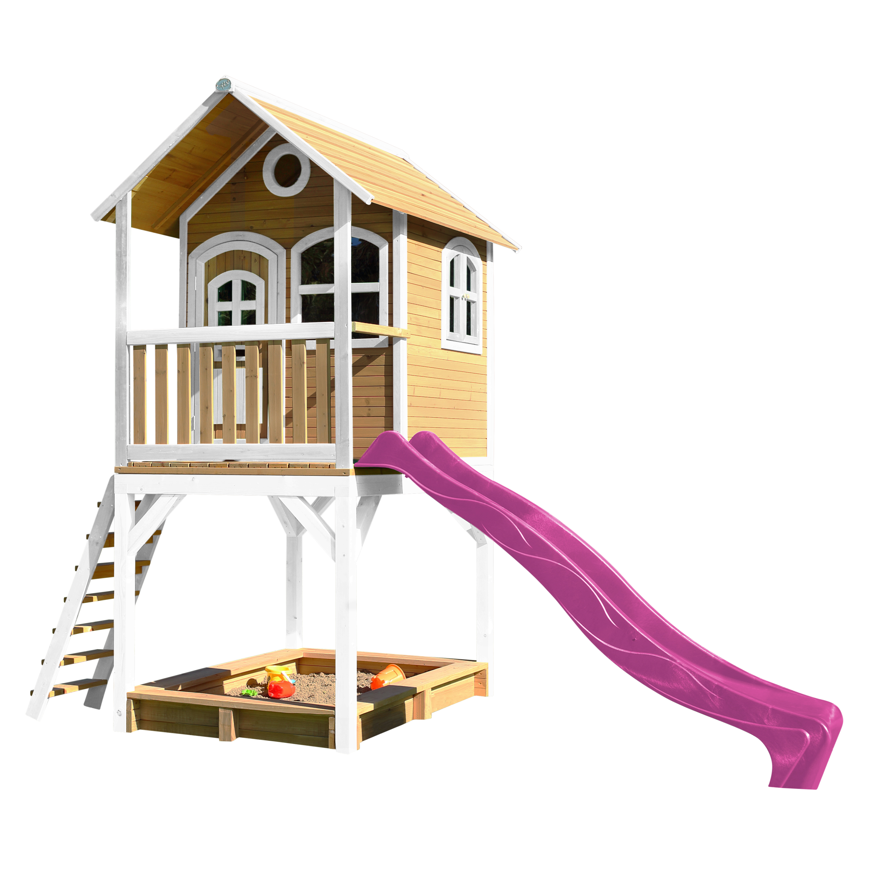AXI Sarah Playhouse Brown/White - Purple Slide