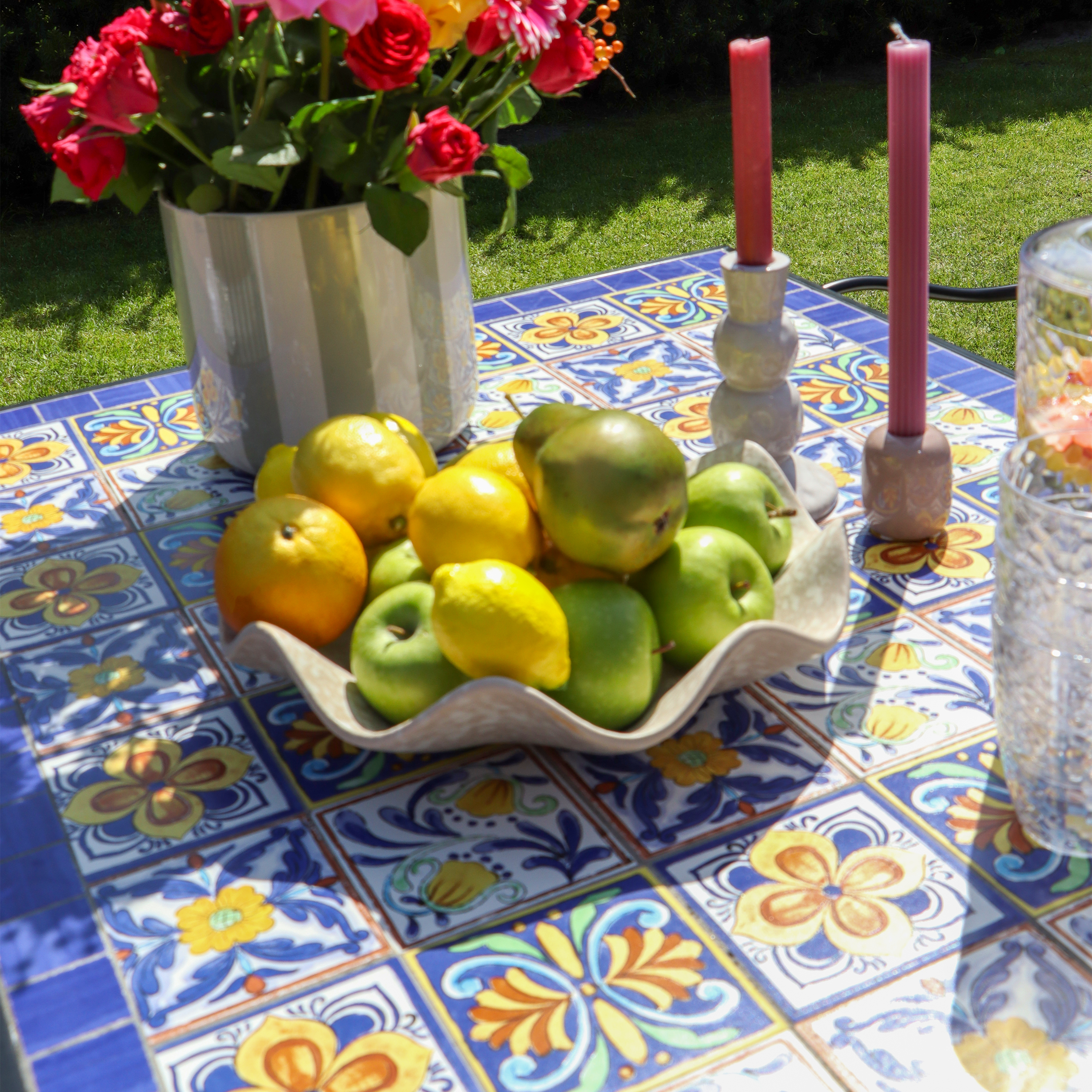 AXI Leonie 5-piece Bistro Set Mosaic Mediterranean Style - Blue