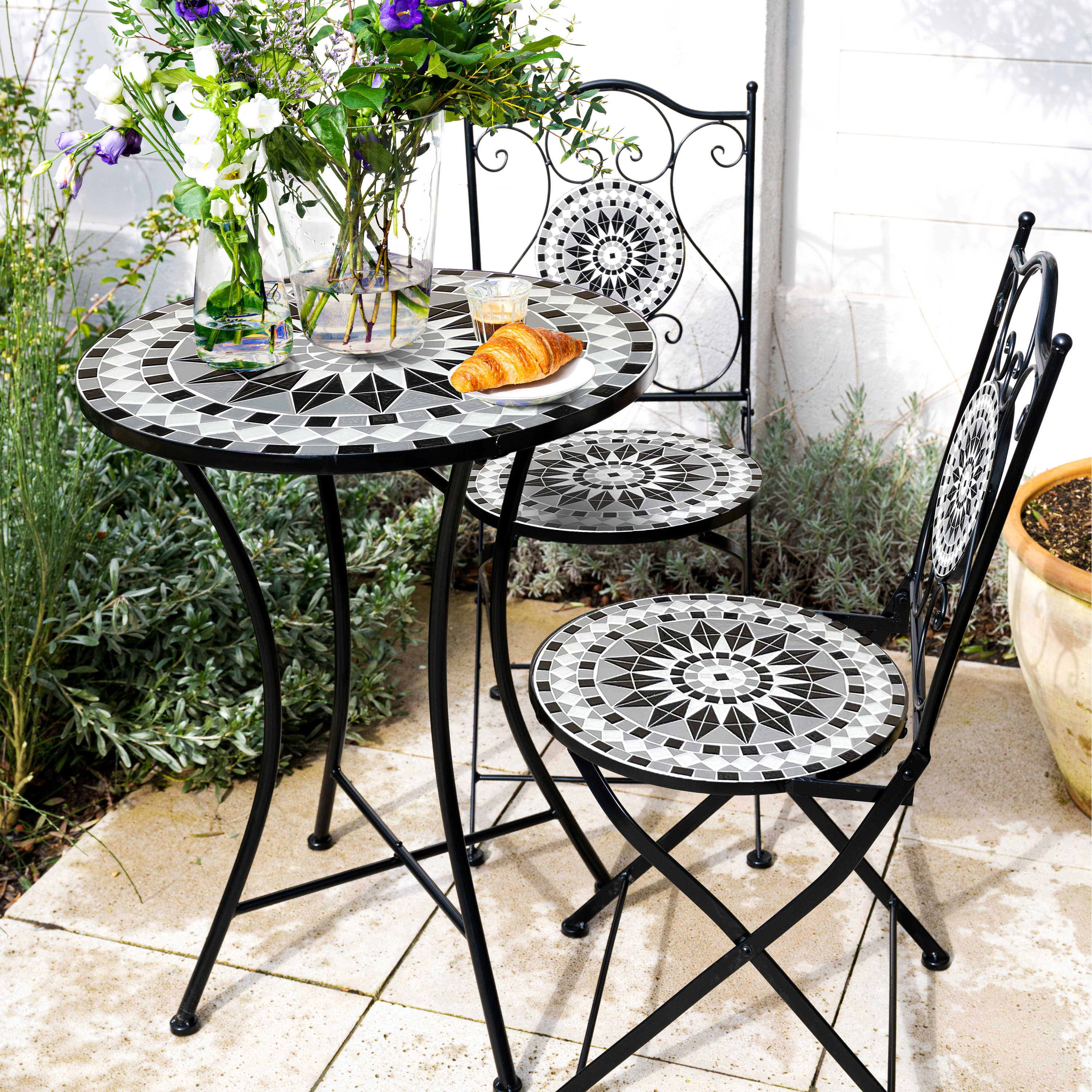 AXI Amélie Bistro Set Mosaic - Black/White