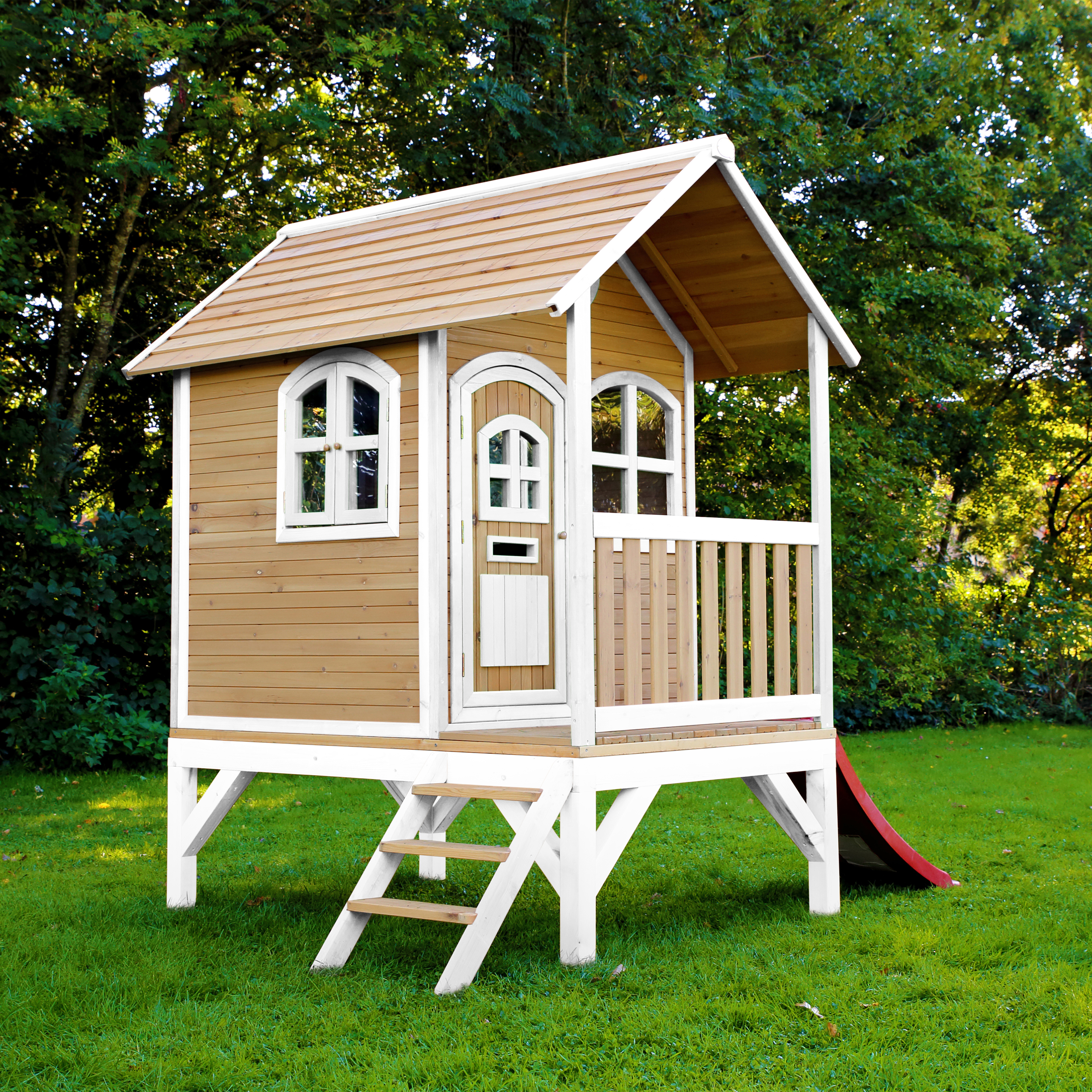 AXI Tom Playhouse Brown/White - Red Slide