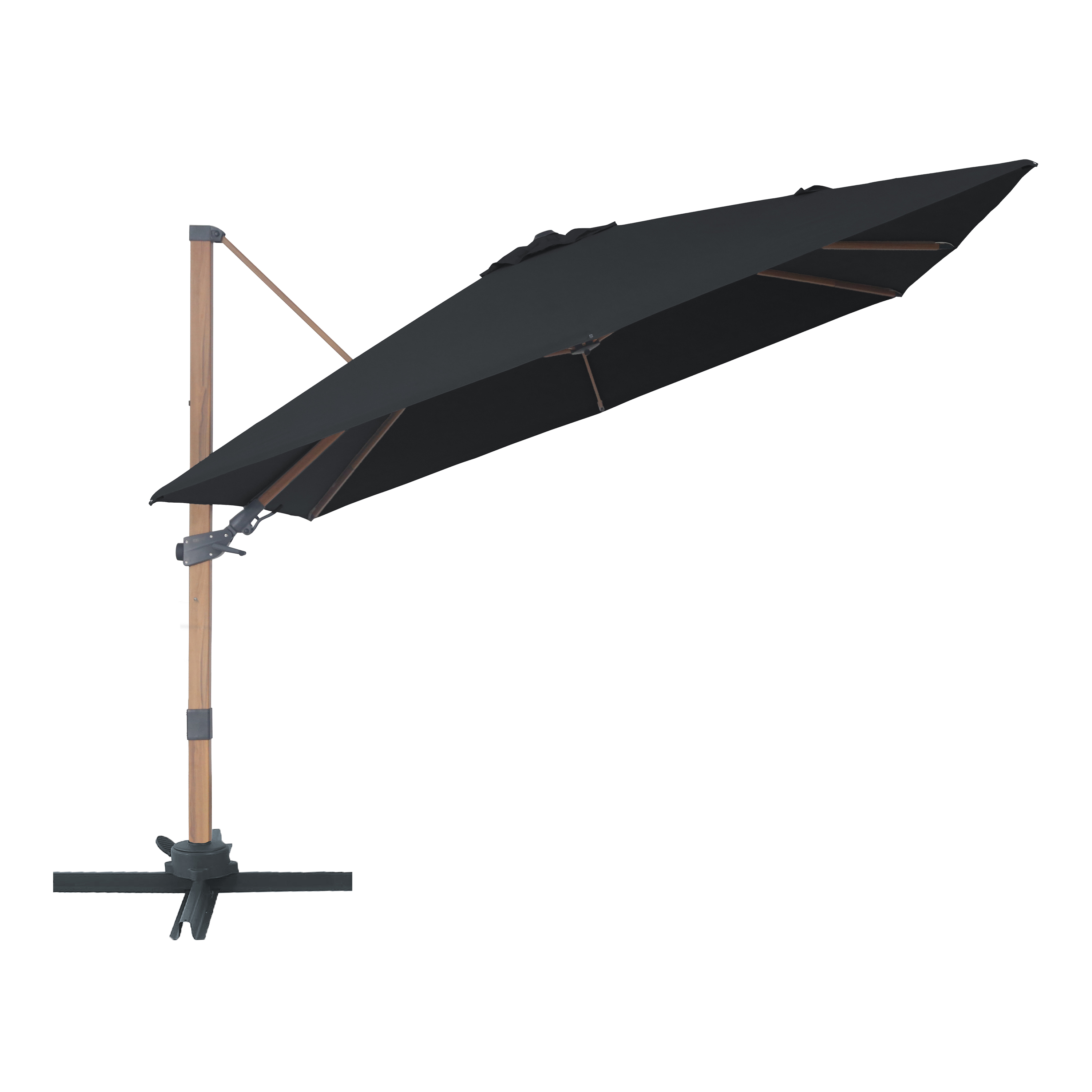 AXI Alina Cantilever Parasol 300x300cm Wood-look/Grey