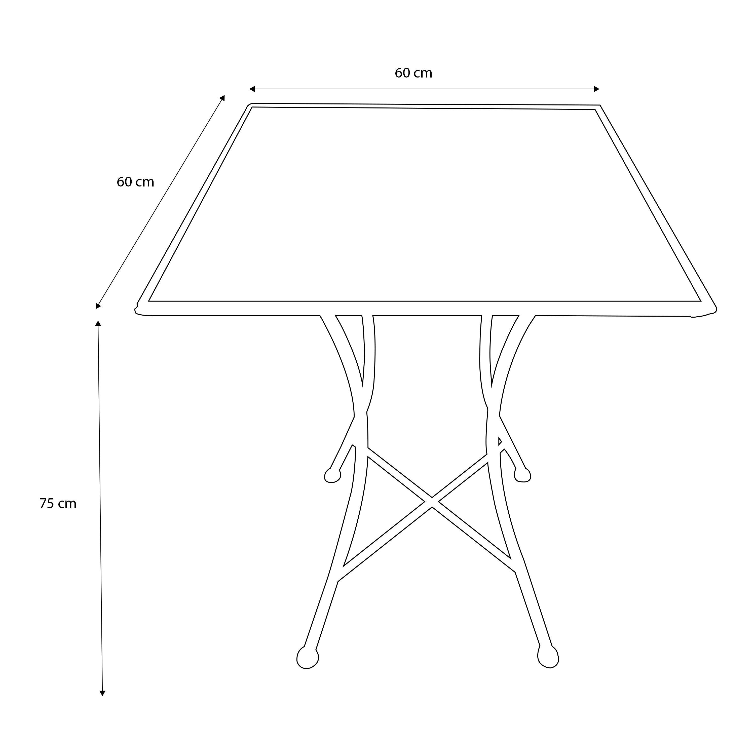 AXI Camilla Bistro Set Mosaic Mediterranean Style - Blue/Yellow