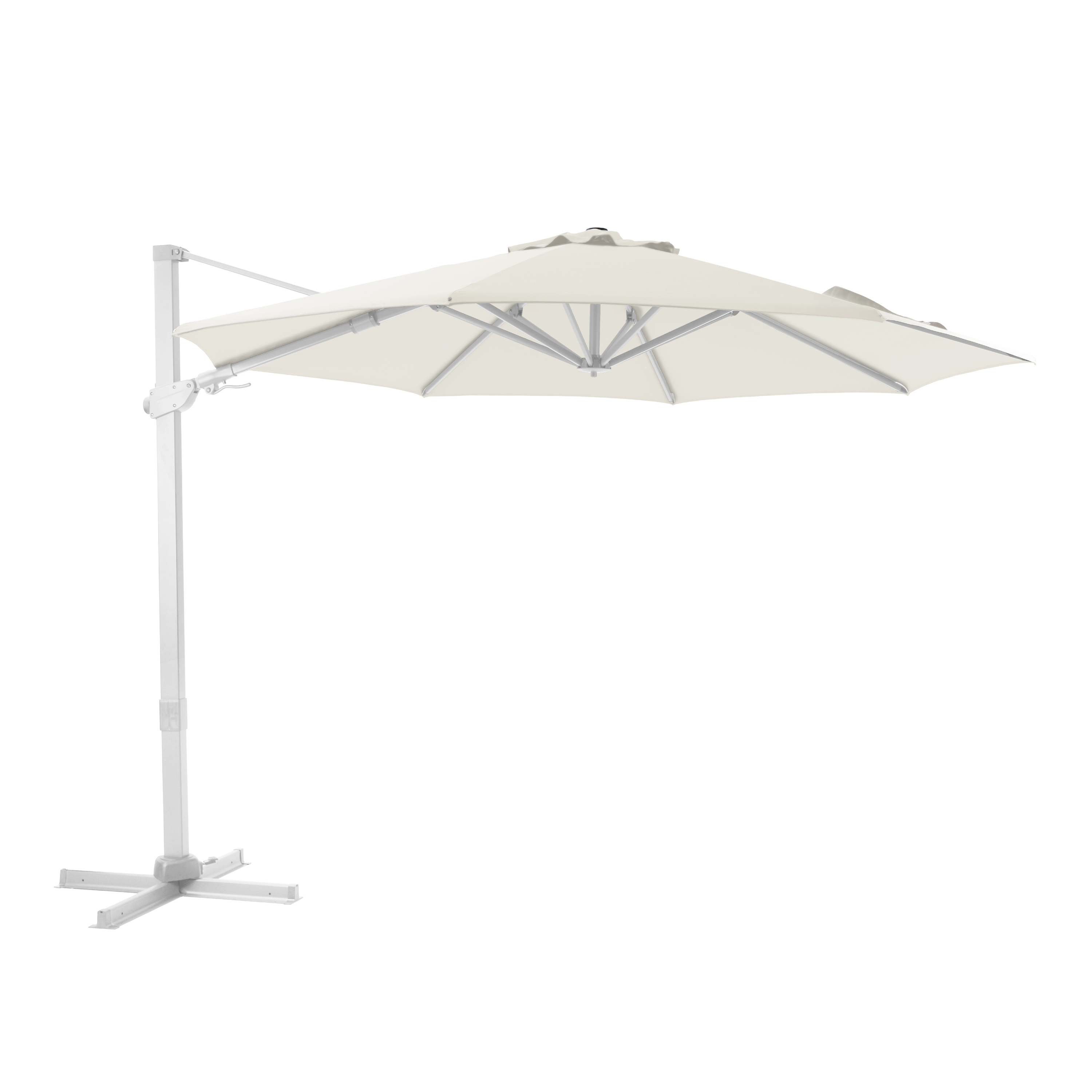 AXI Cyrus Premium Cantilever Parasol Ø 300cm Round - White/Beige