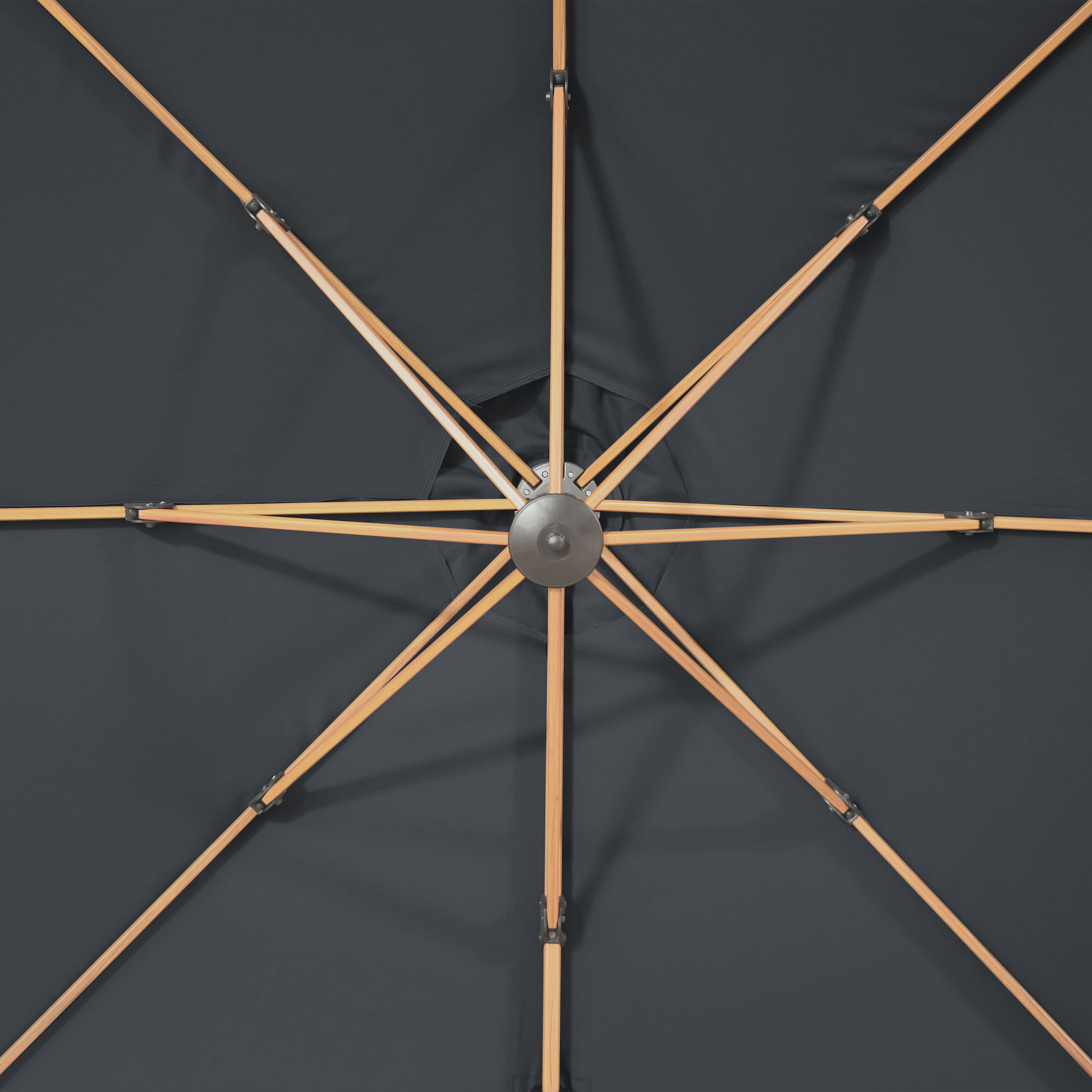 AXI Solis Cantilever Parasol Ø 300cm Wood-look/Grey