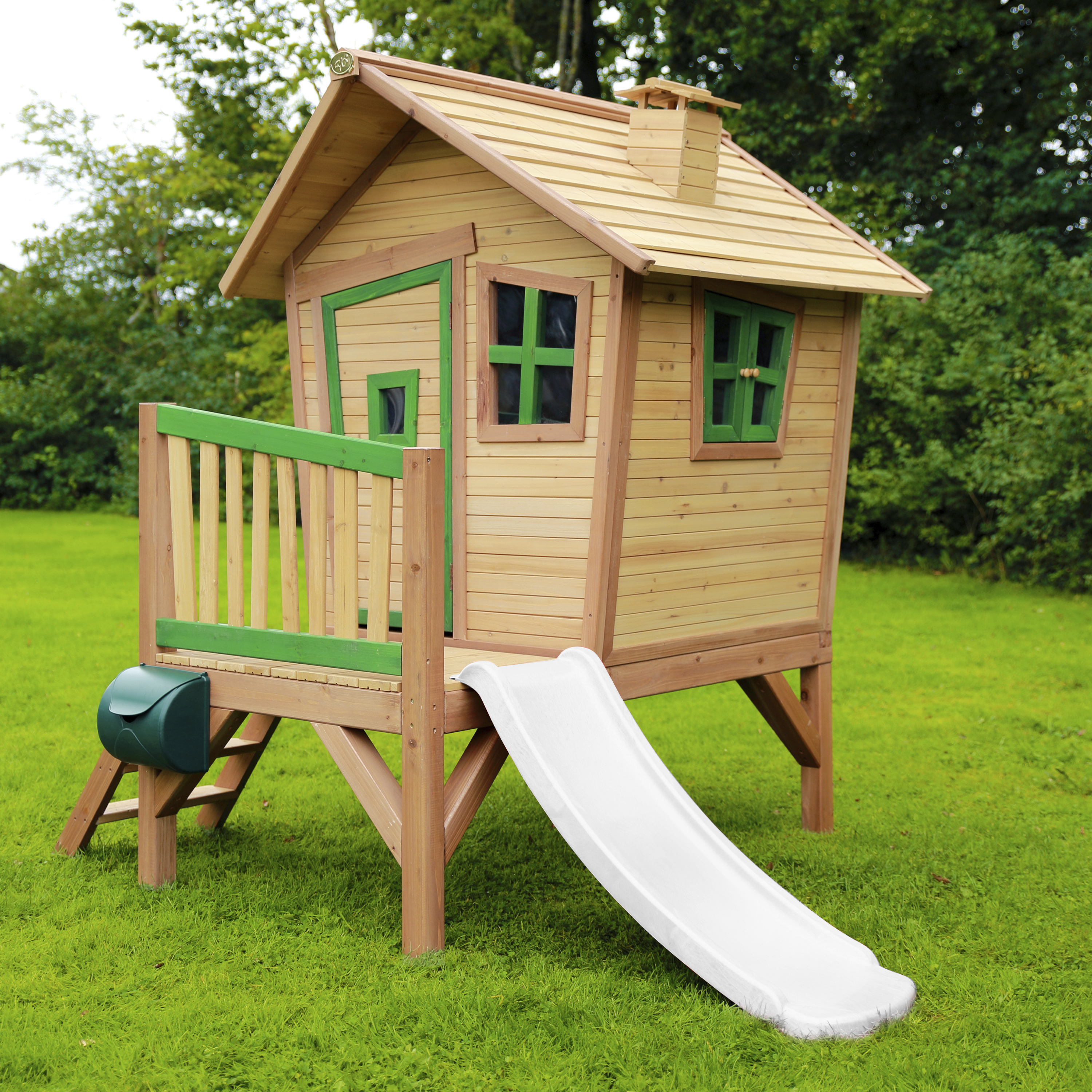 AXI Robin Playhouse Brown/Green - White Slide