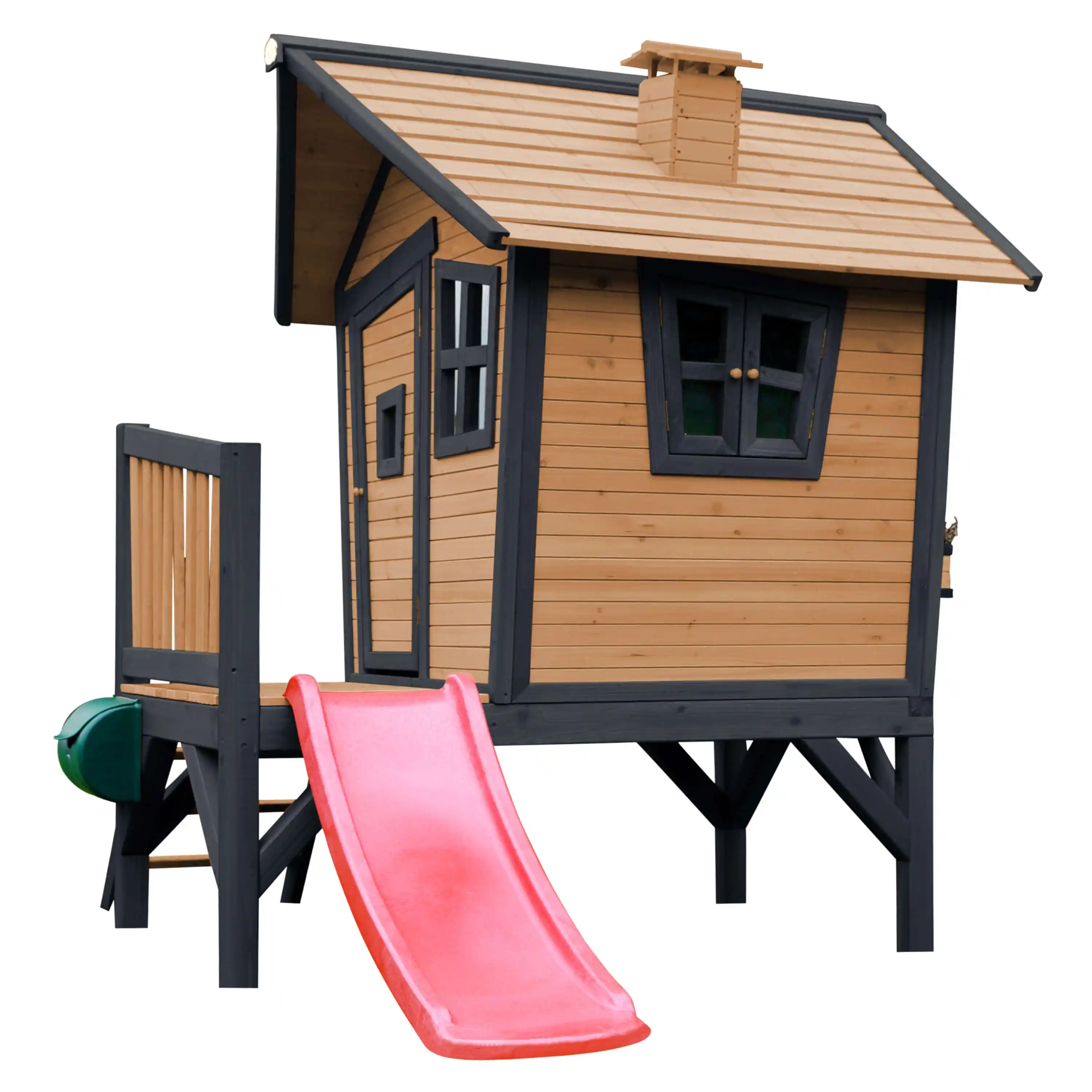 AXI Robin Playhouse Brown/Anthracite - Red Slide