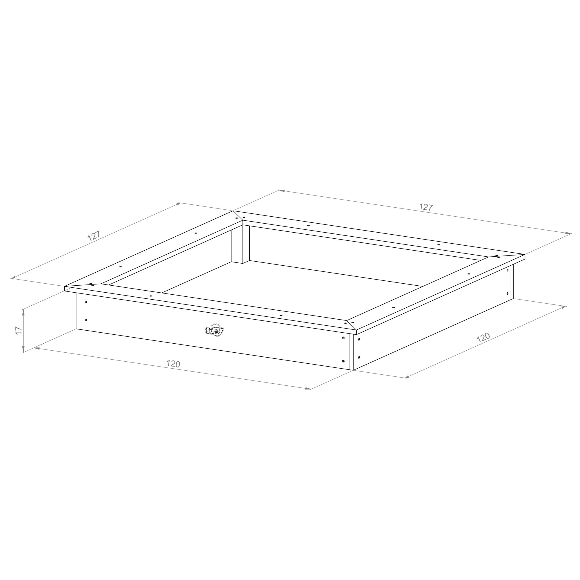 maattekening Sunny Zandy Zandbak Grijs/wit