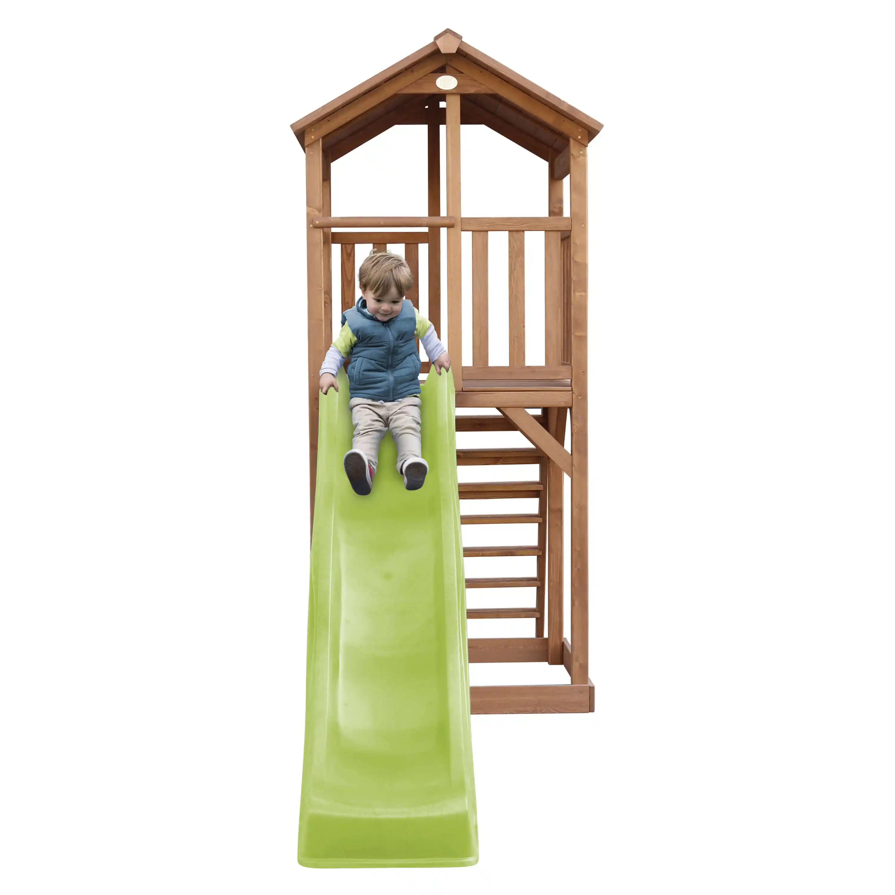 AXI Beach Tower Brown - Lime Green Slide