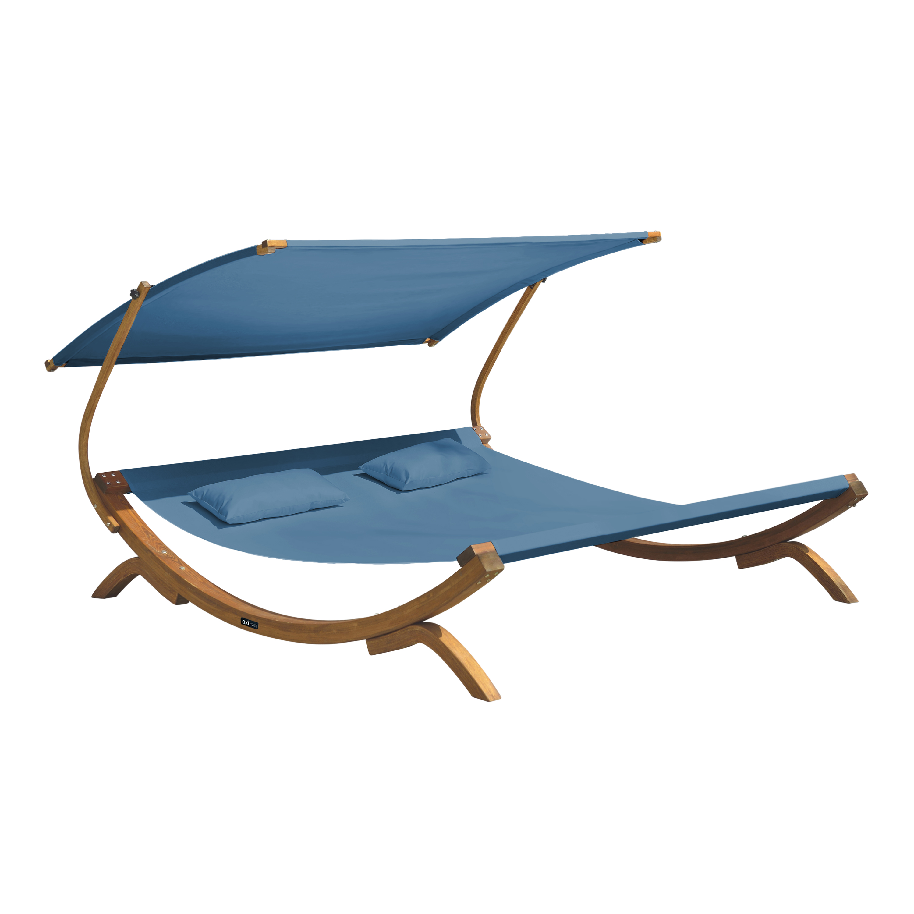 AXI Mallorca Double Lounger with Sunshade - Blue