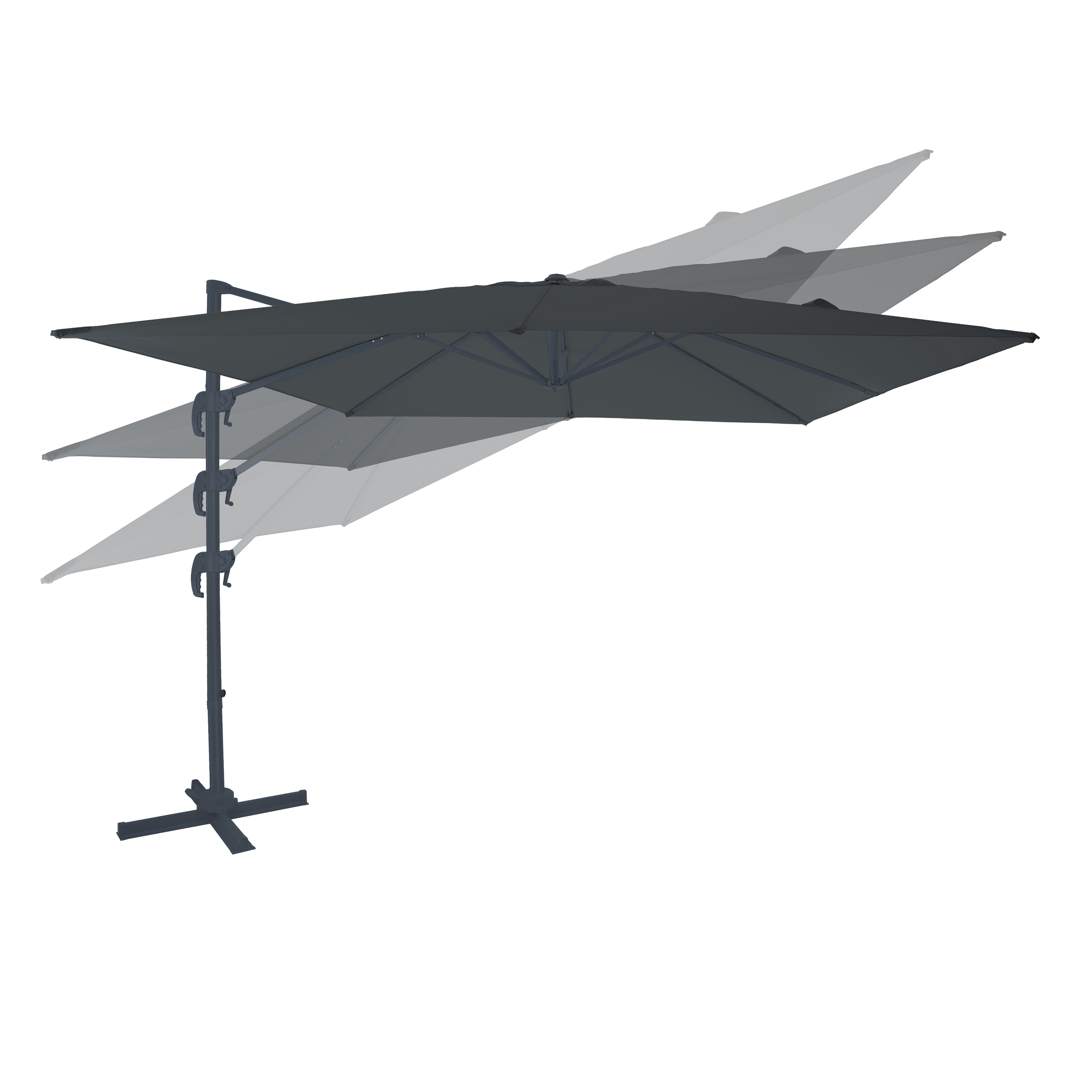 AXI Nima Cantilever Parasol 300x300 cm - Anthracite/Grey