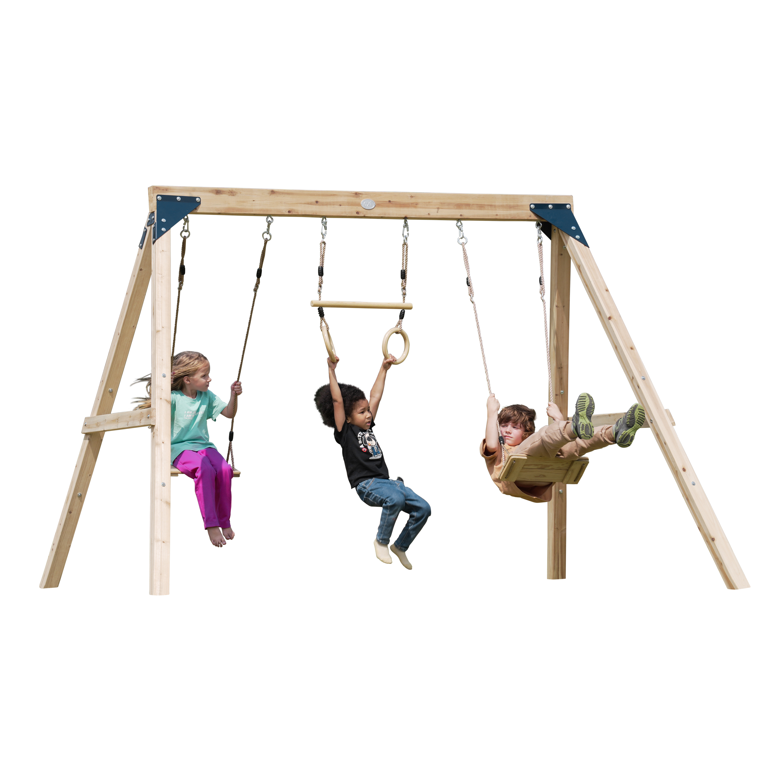 AXI Maya Double Swing Set with Trapeze