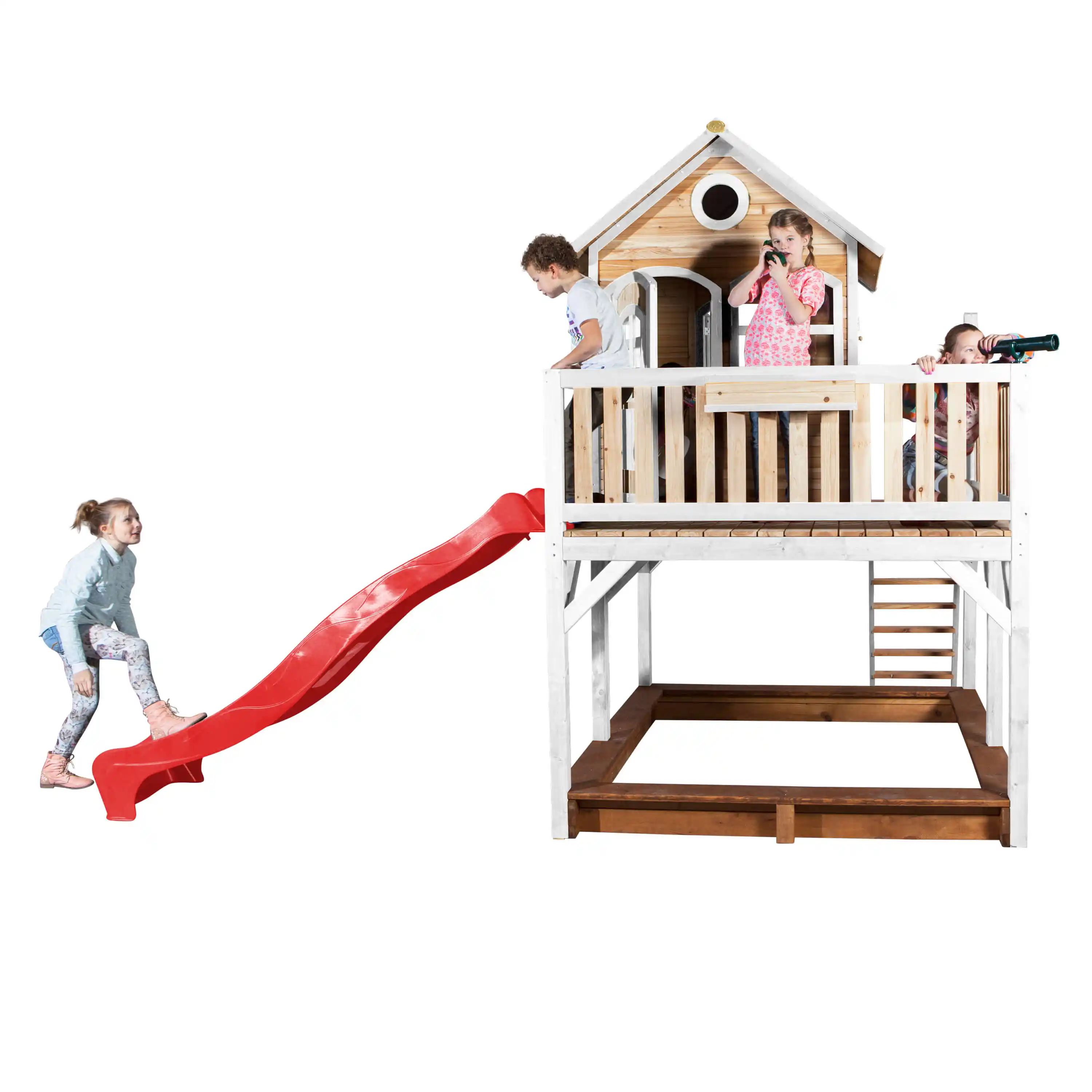 AXI Liam Playhouse Brown/White - Red Slide