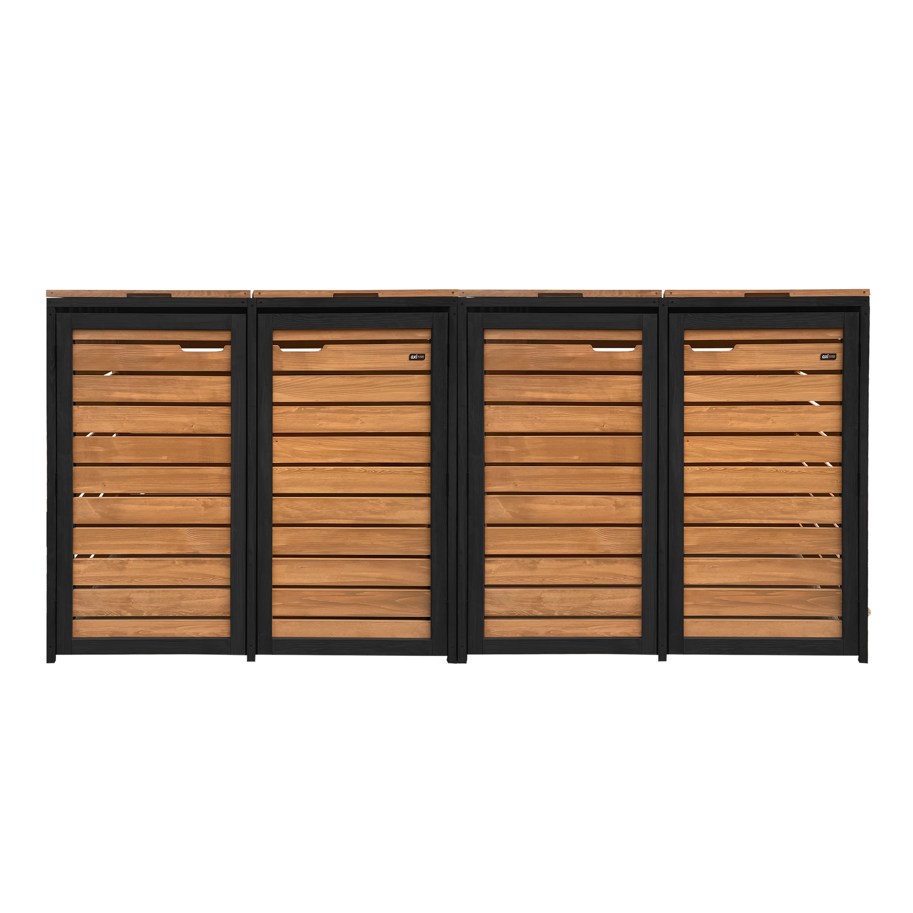 AXI Lex Wooden Bin Storage Brown/Black - 4 bins