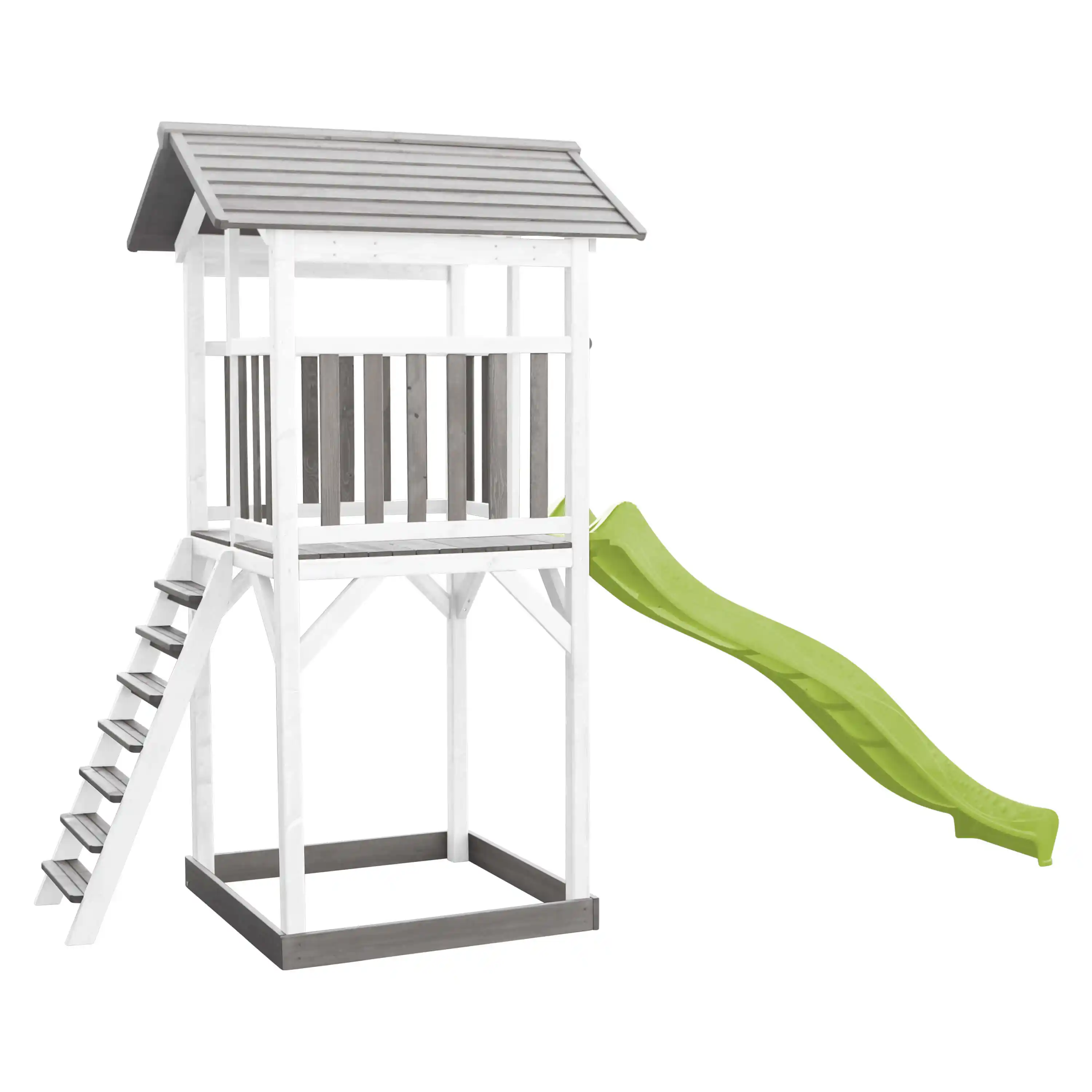 AXI Beach Tower Grey/White - Lime Green Slide