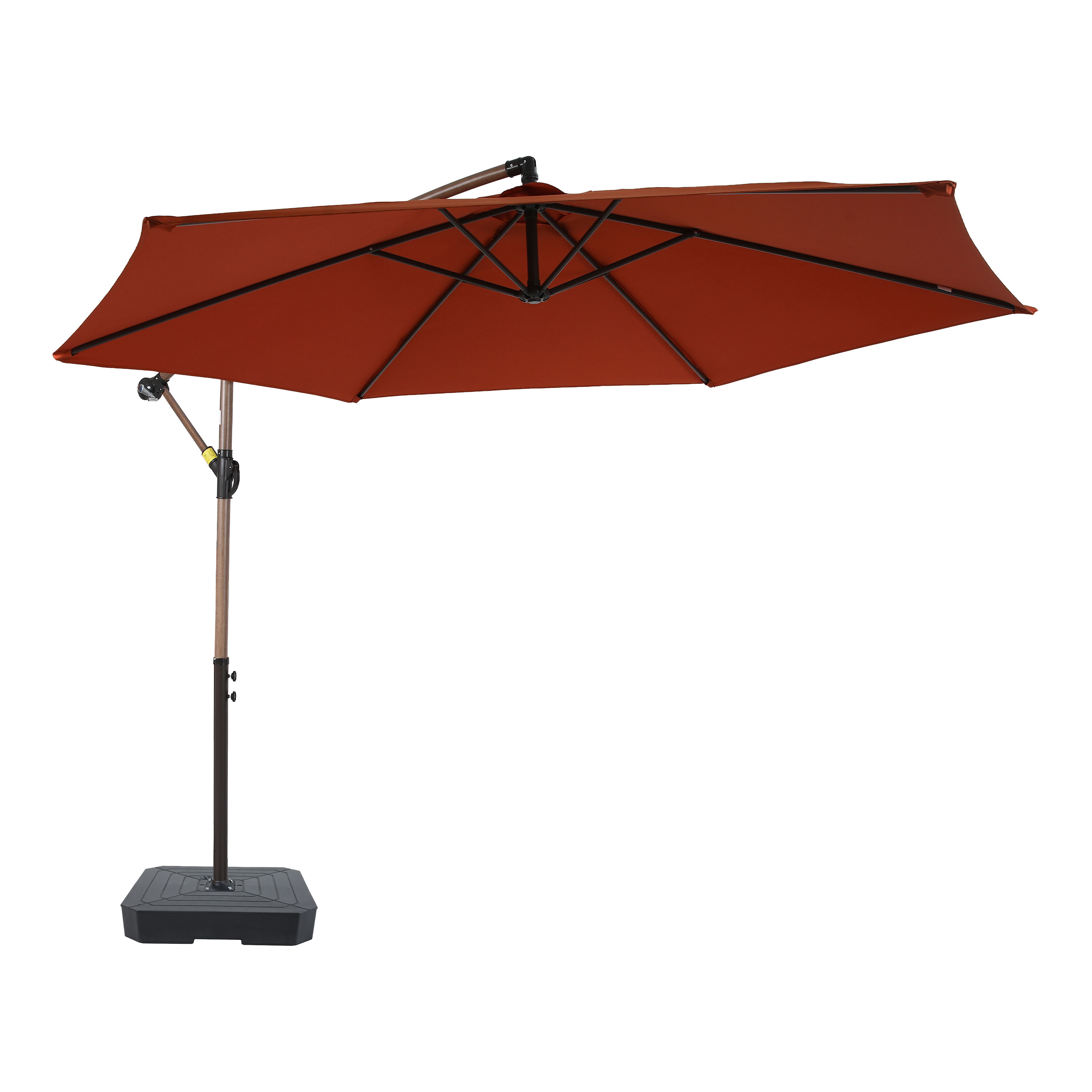 AXI Dion Cantilever Parasol Ø 300cm incl. parasol base Oak-look/Terracotta