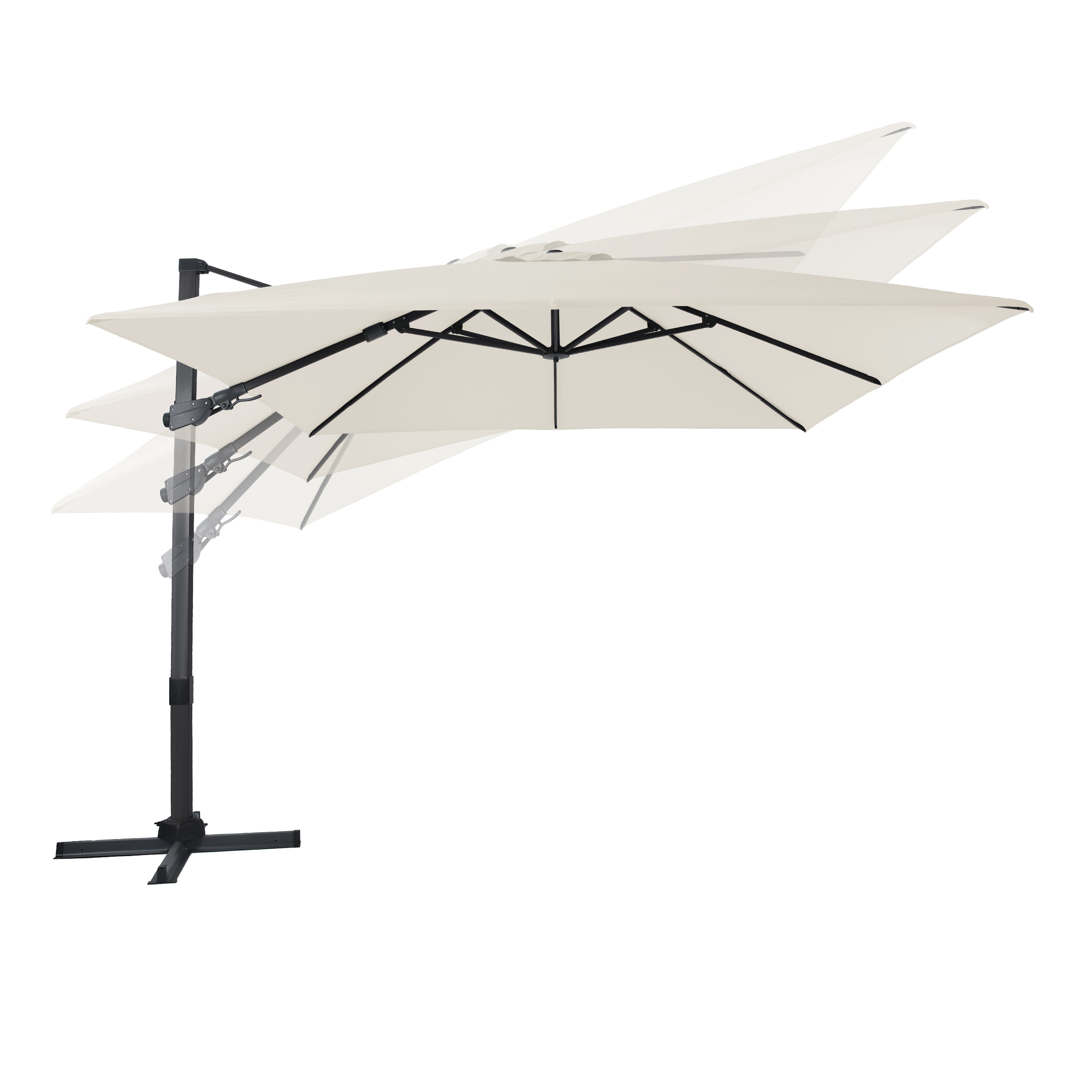 AXI Apollo Premium Cantilever Parasol 300x300cm - Grey/Beige