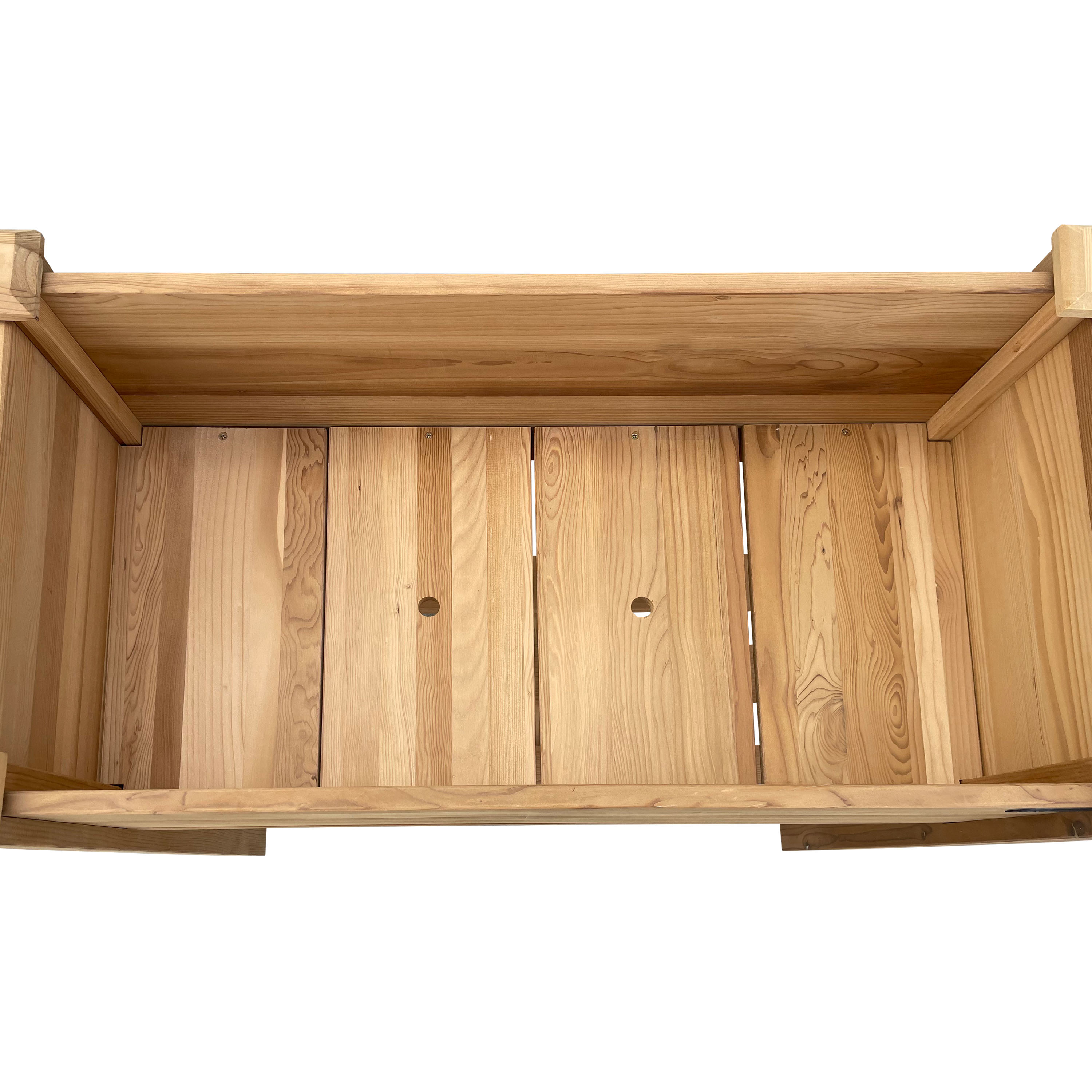 AXI Ari Raised Planter with Storage Shelf Brown