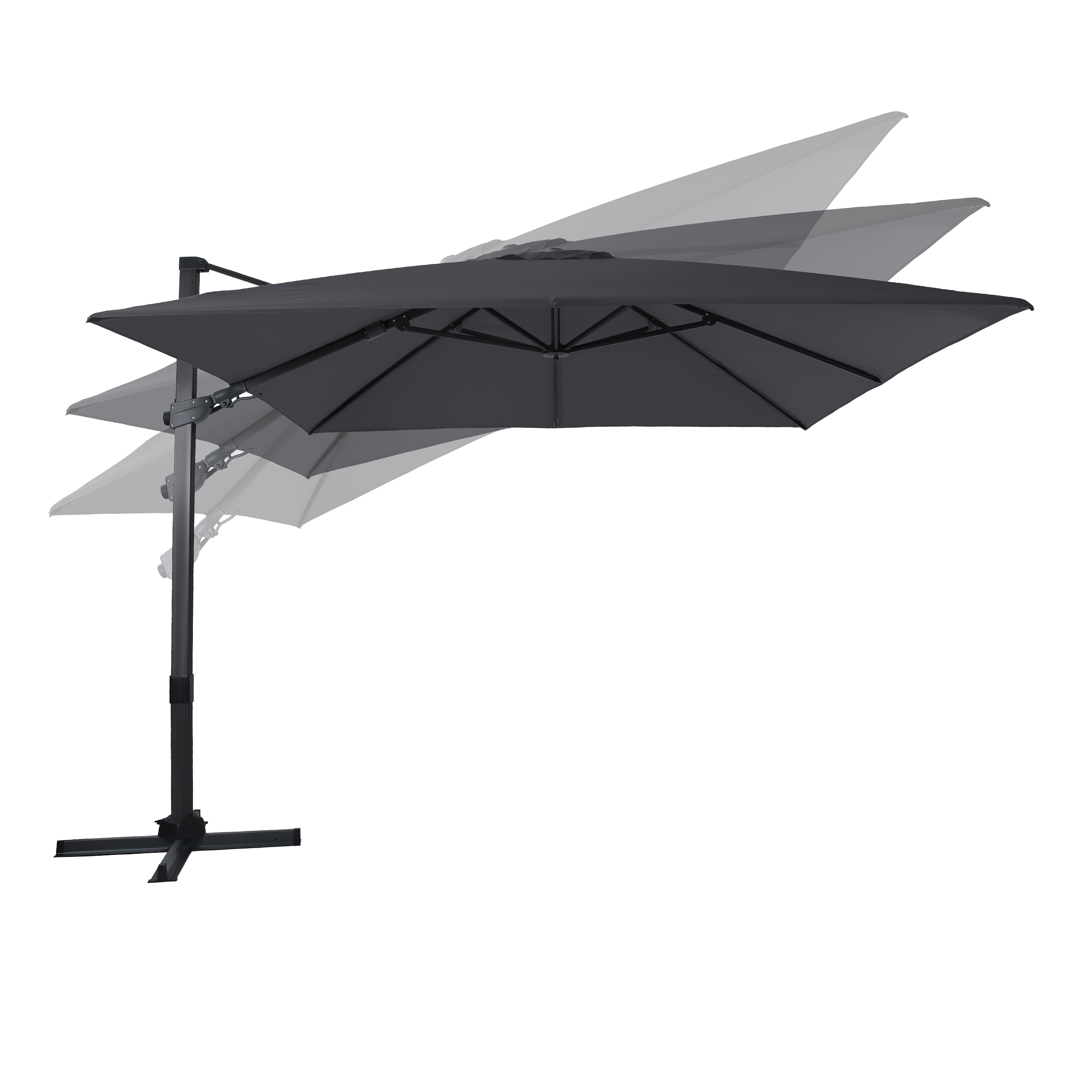 AXI Apollo Premium Cantilever Parasol 300x300cm - Grey/Grey