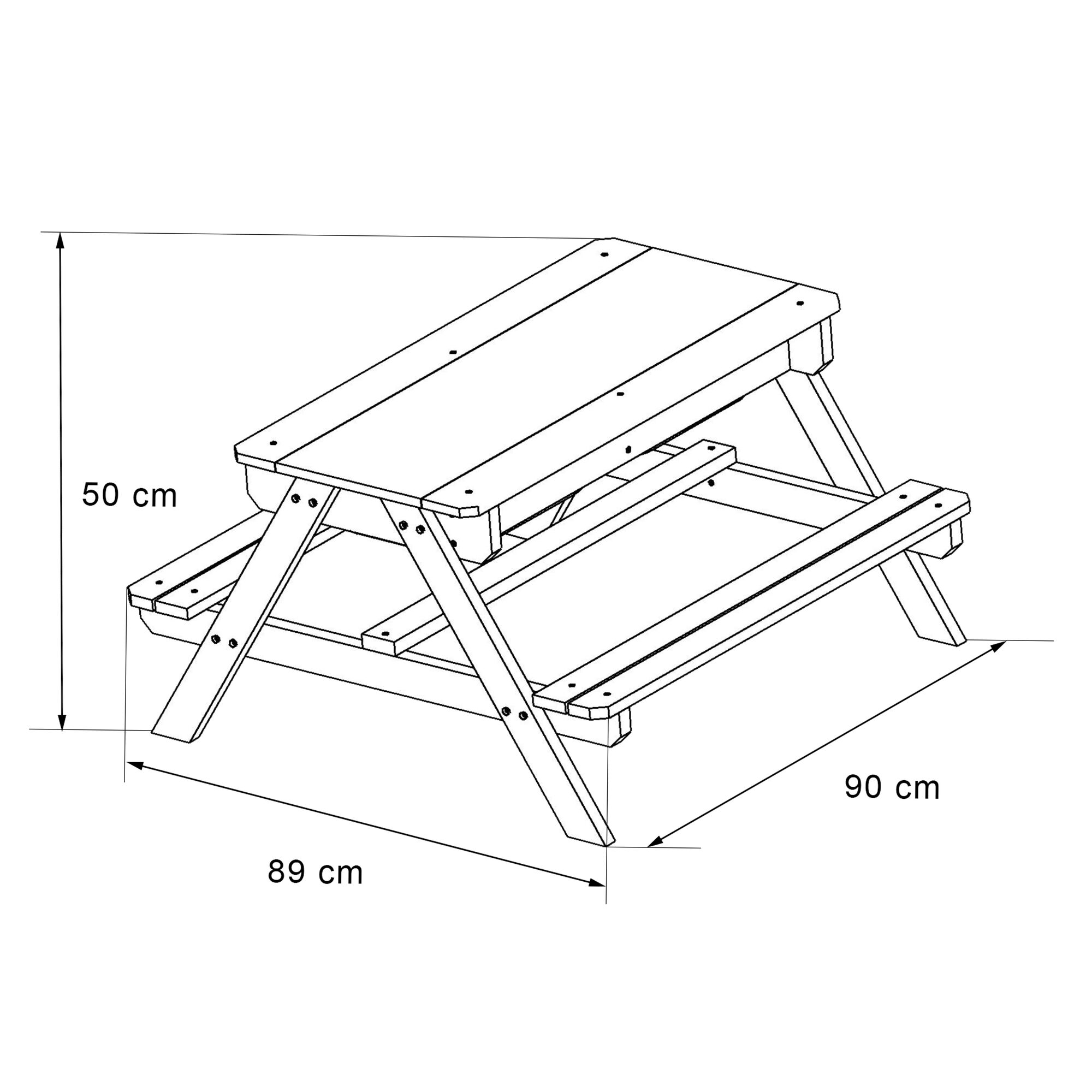 Sunny Dual Top 2.0 Sand & Water Picnic Table with Black Bins