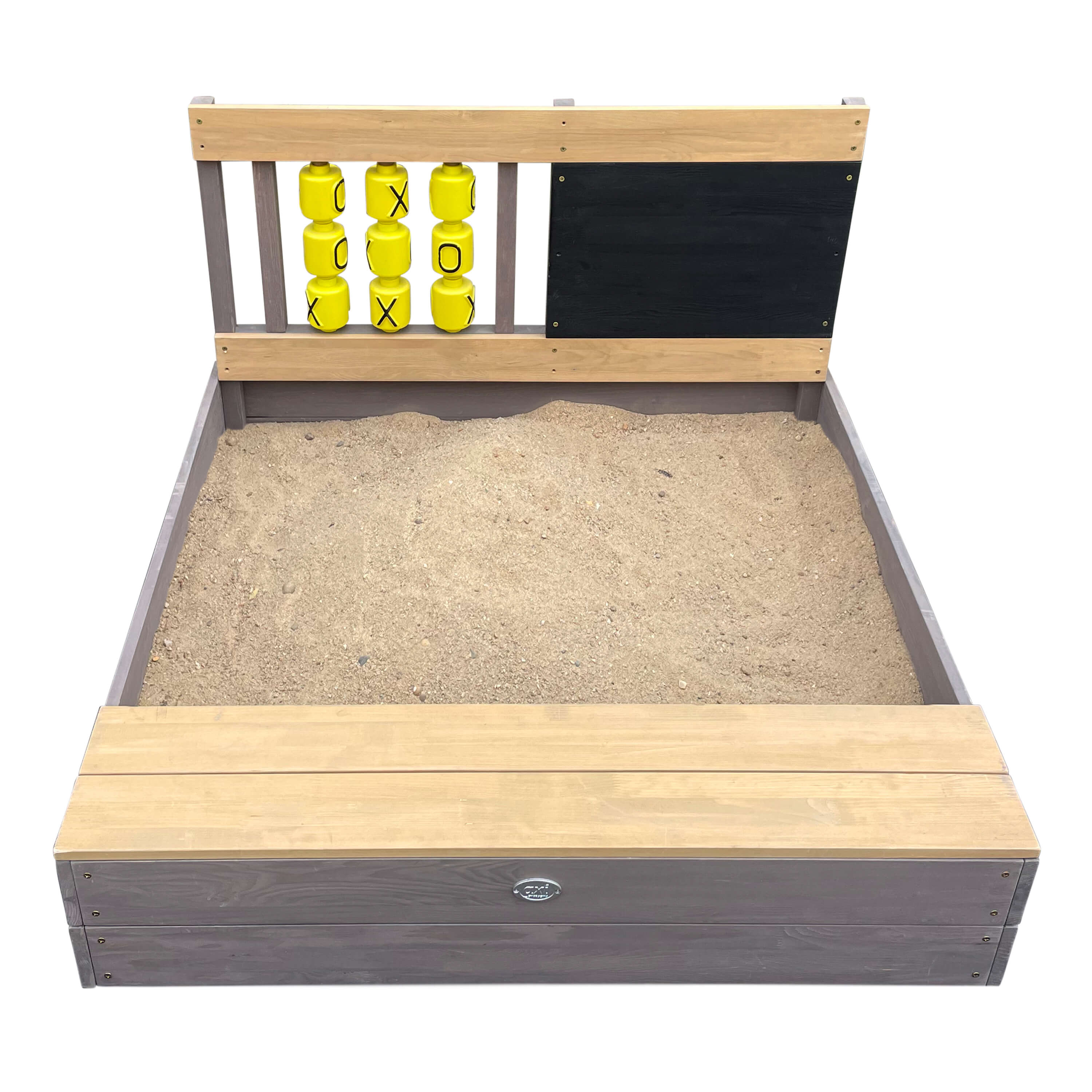 AXI Kitty Sandbox with Tic Tac Toe - Grey/Brown